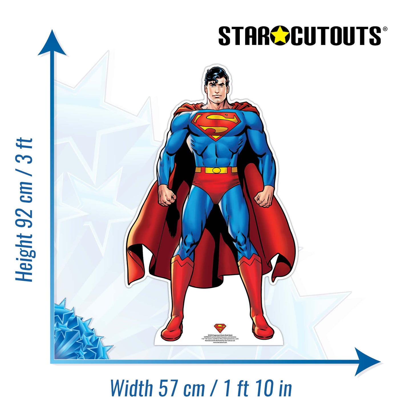 SC4254 Superman Comic Style Cardboard Cut Out Height 92cm