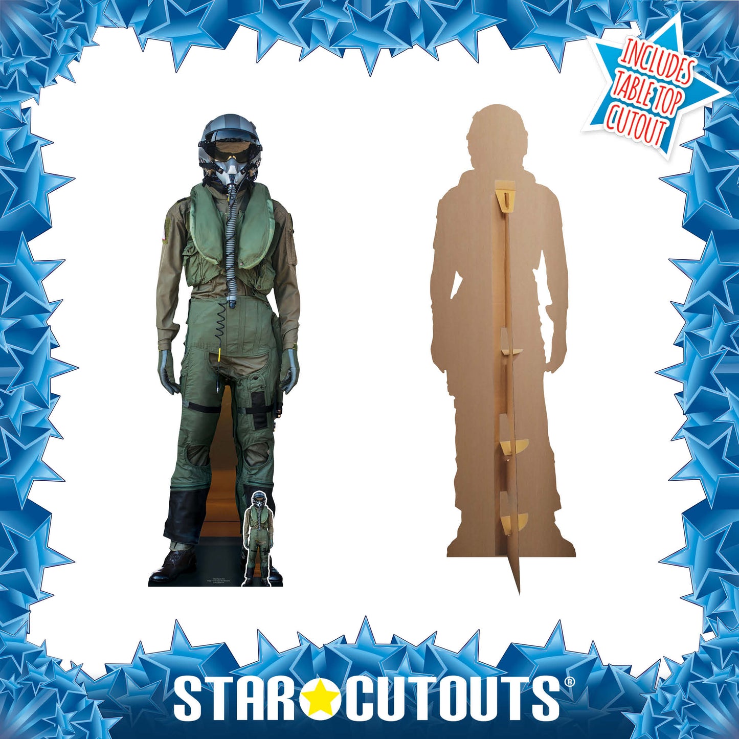 SC4257 Fighter Pilot Cardboard Cut Out Height 176cm