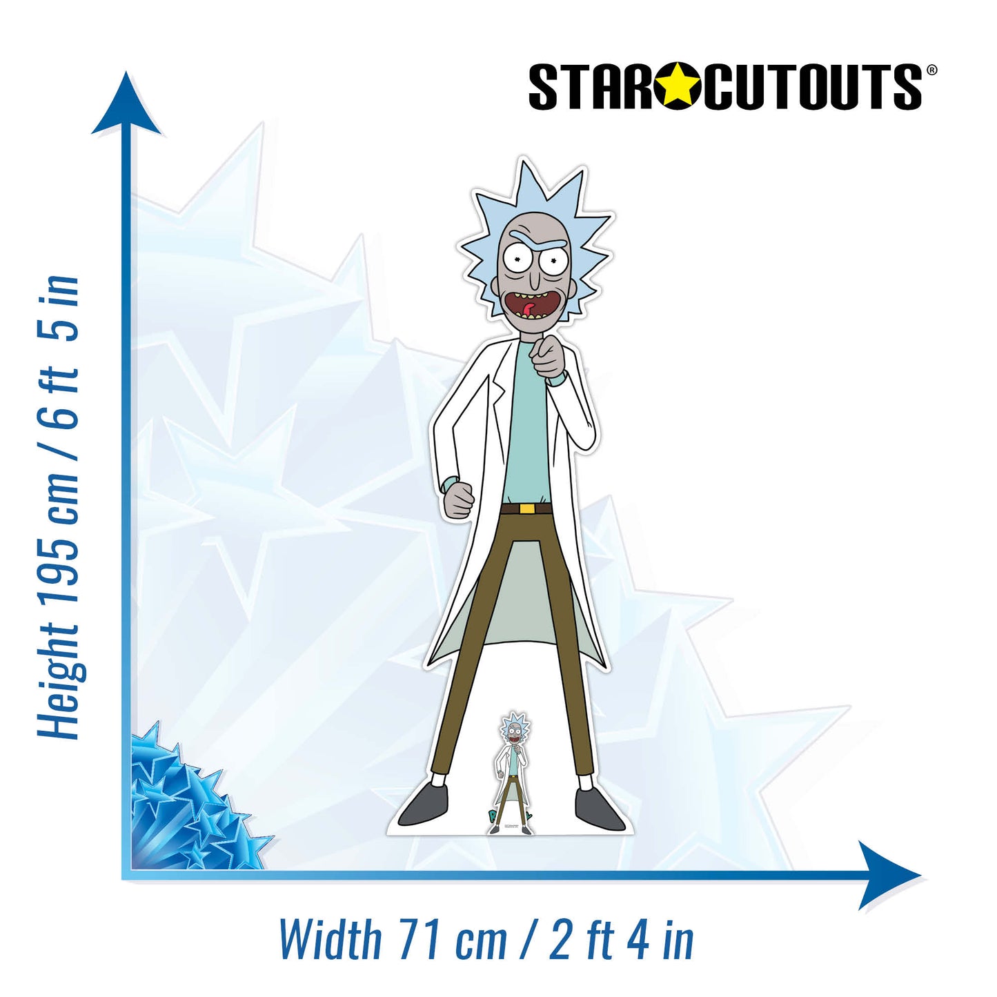 SC4261 Rick Sanchez Scientist Rick and Morty Cardboard Cut Out Height 195cm