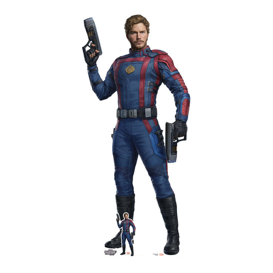 SC4281 Star Lord Chris Pratt Guardians of the Galaxy Three Marvel Lifesize Cardboard Cut Out With Mini Height 189cm