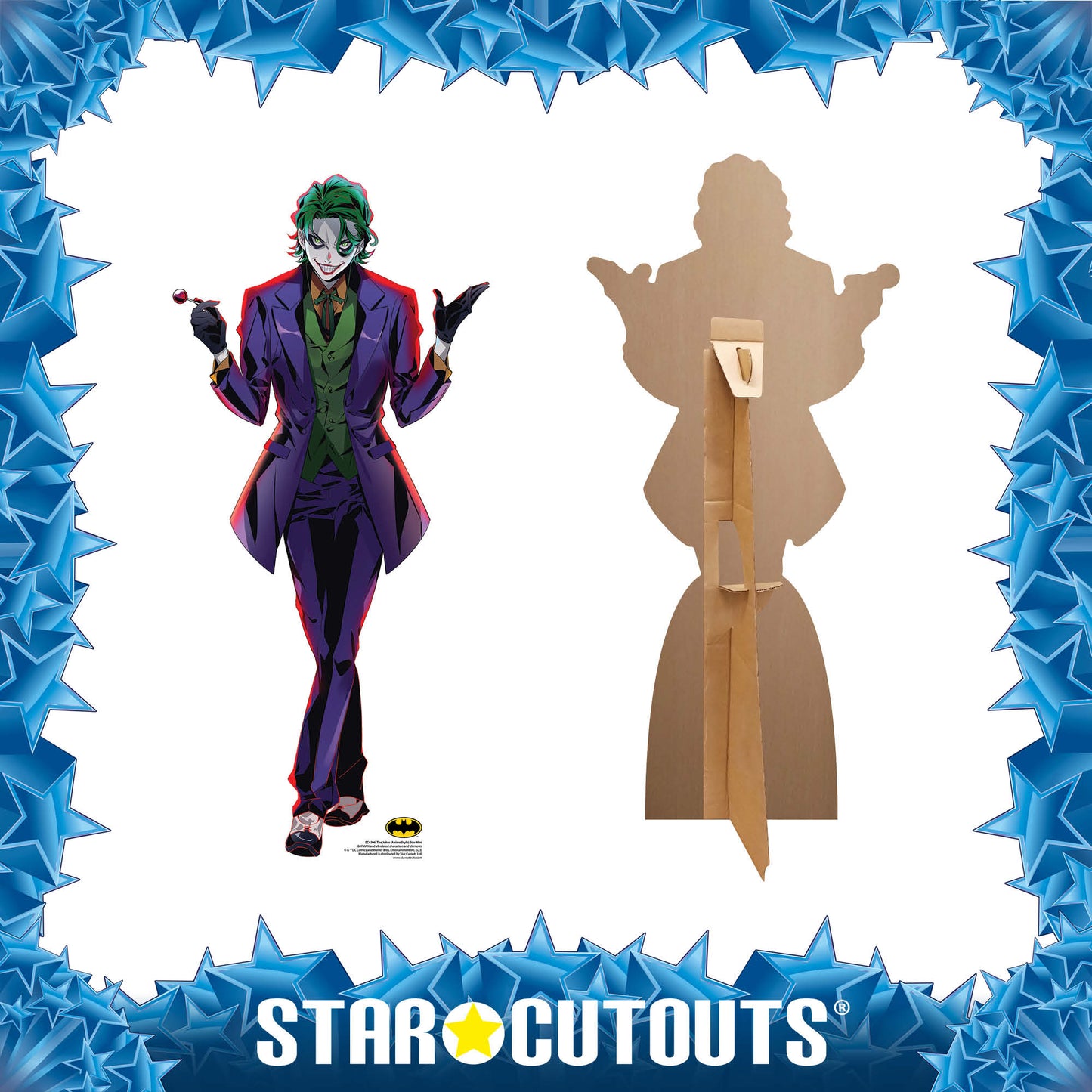 SC4306 The Joker Anime Style Star Mini Cardboard Cut Out Height 92cm
