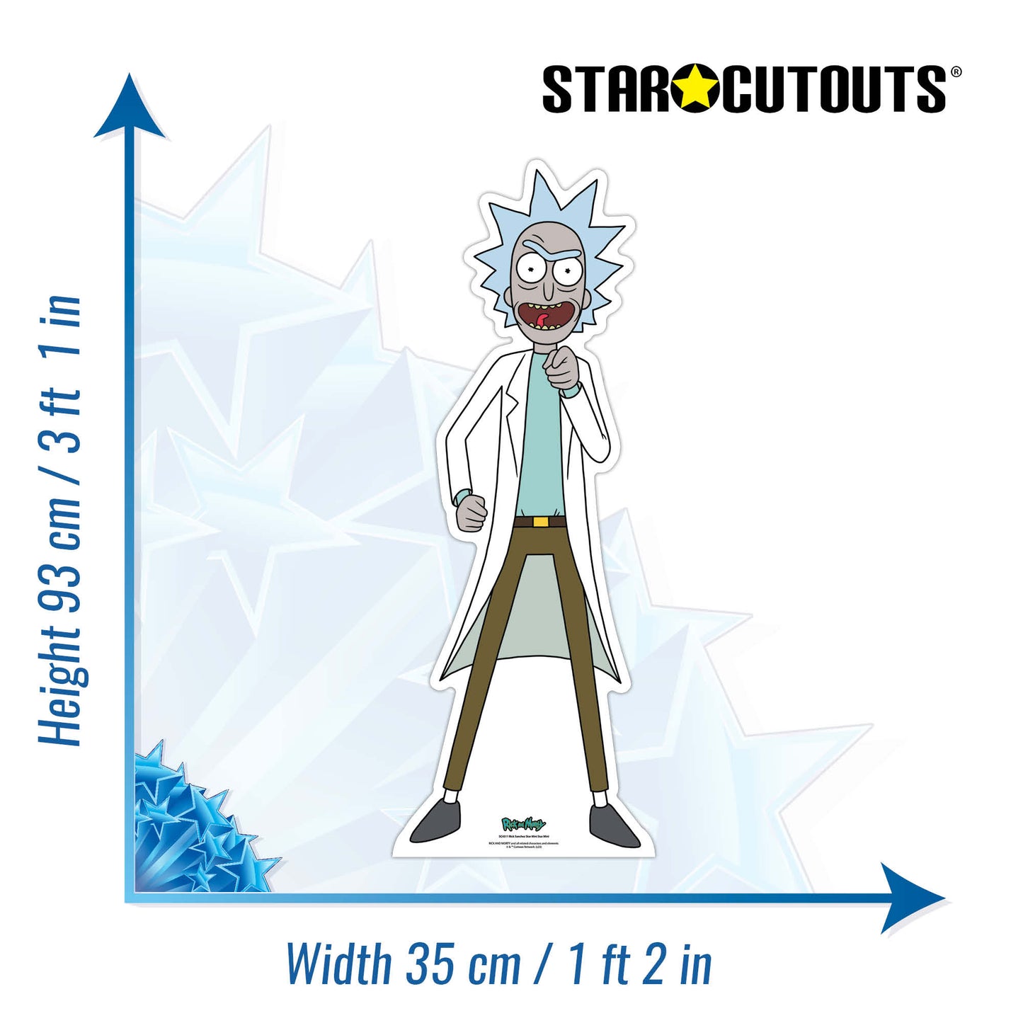 SC4311 Rick Sanchez Small - Rick and Morty Star Mini Cardboard Cut Out Height 93cm