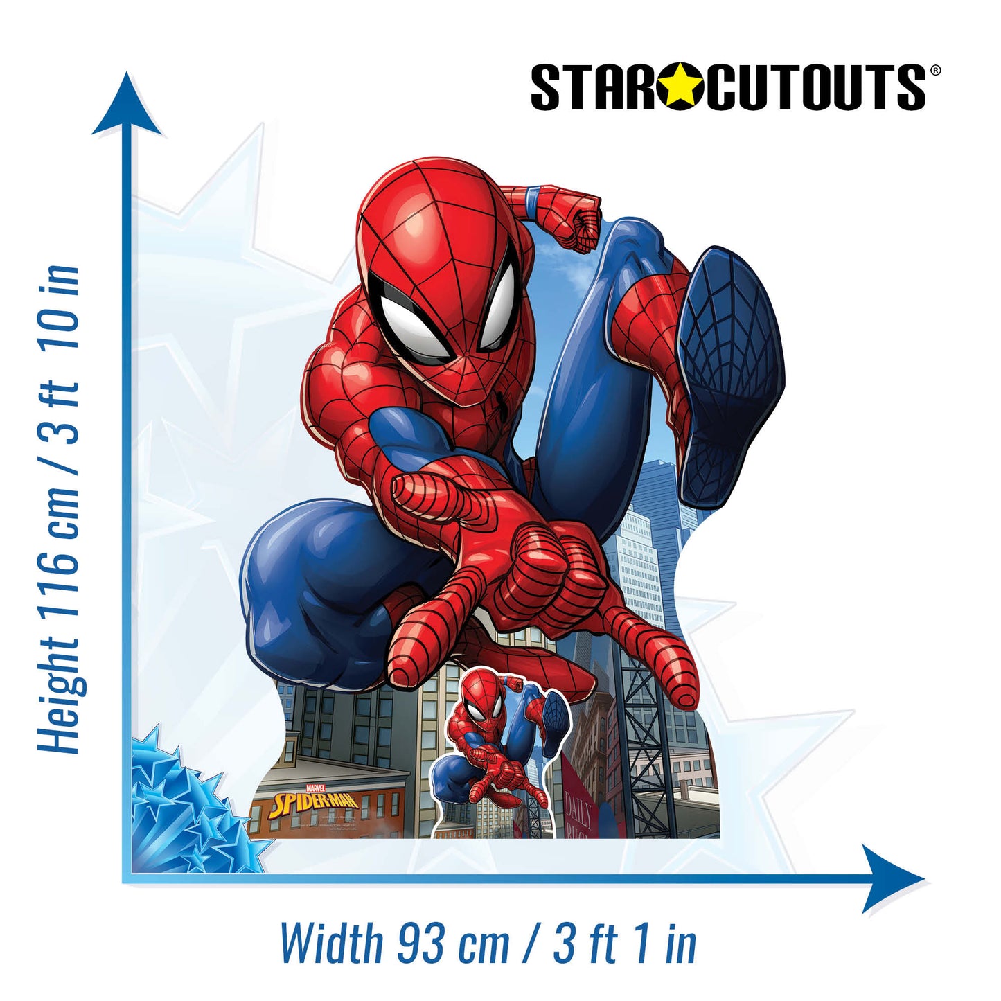 SC4420 Spider-Man Pose Cardboard Cutout With Mini Height 116cm