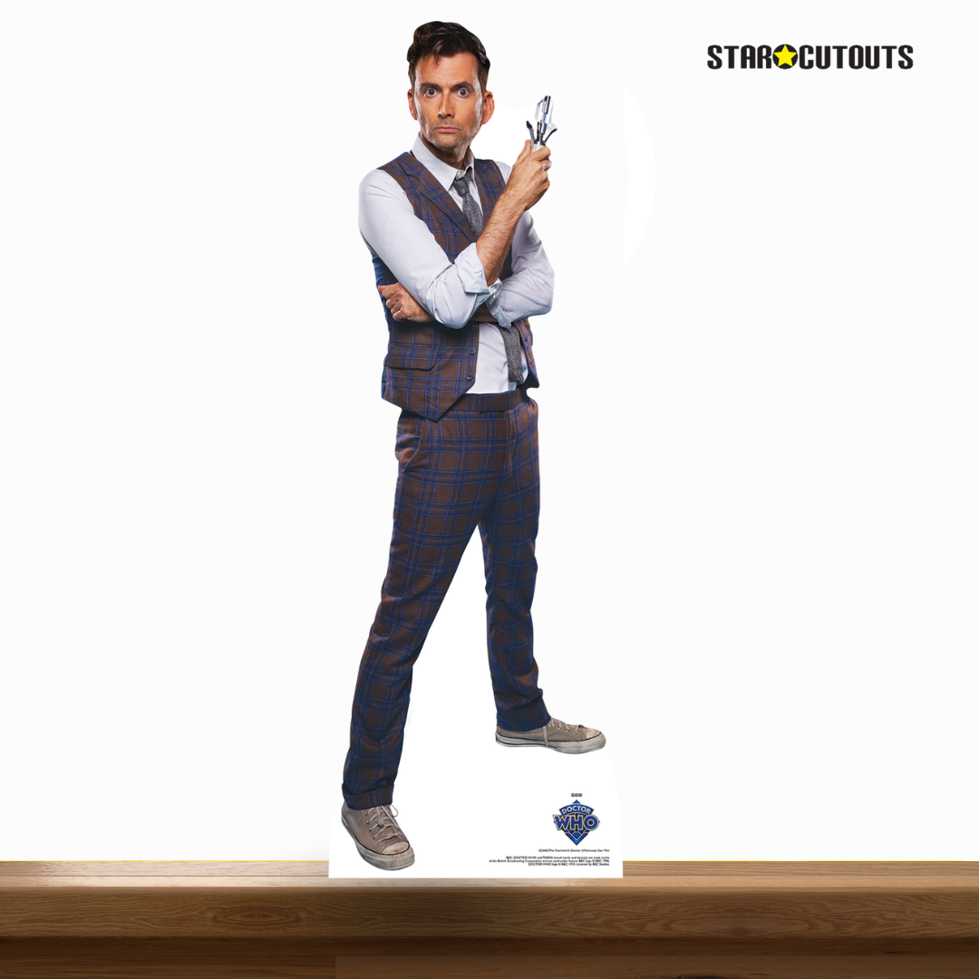 SC4433 14th Doctor Who Waistcoat Star Mini David Tennant Cardboard Cut Out Height 93cm