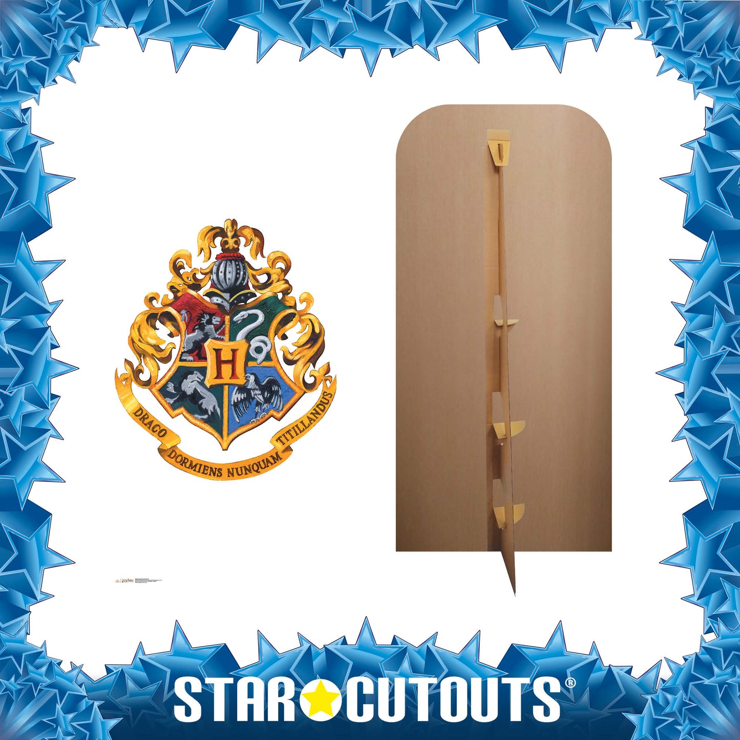 SC4450 Hogwarts Crest  Backdrop -  Sailboard Harry Potter Cardboard Cut Out Height 193cm