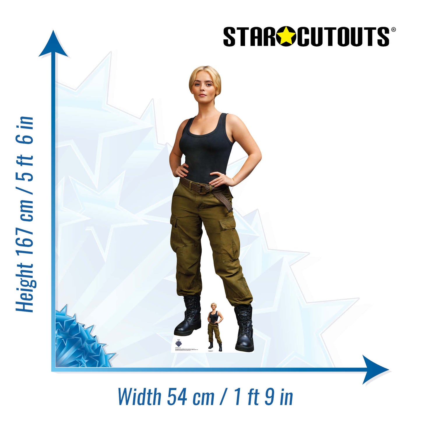 SC4488 Ruby Sunday - Combat Mille Gibson Cardboard Cut Out Height 167.00cm