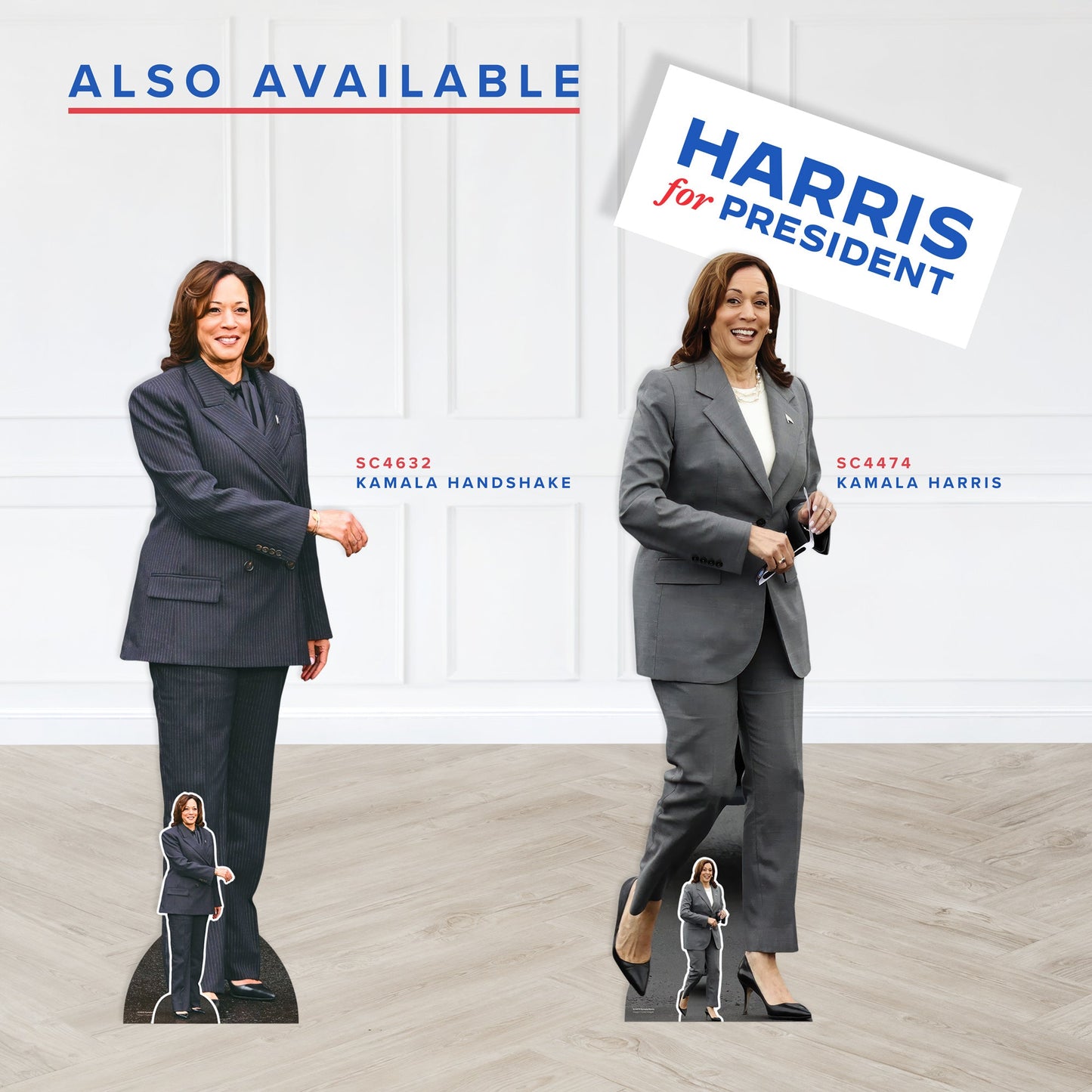 SC4632 Kamala Harris Handshake Cardboard Cut Out Height 170cm