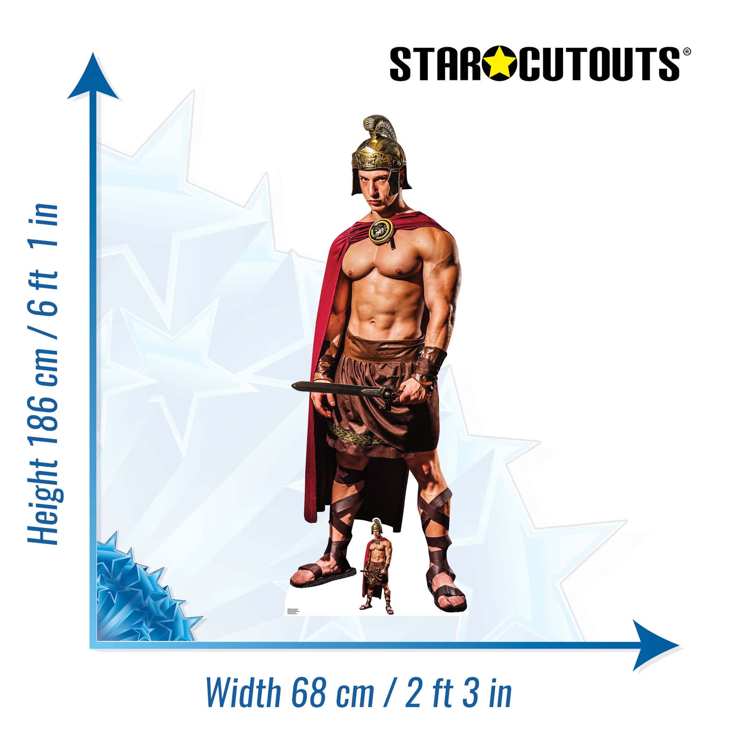 SC4530 Roman Gladiator Cardboard Cut Out Height 186cm