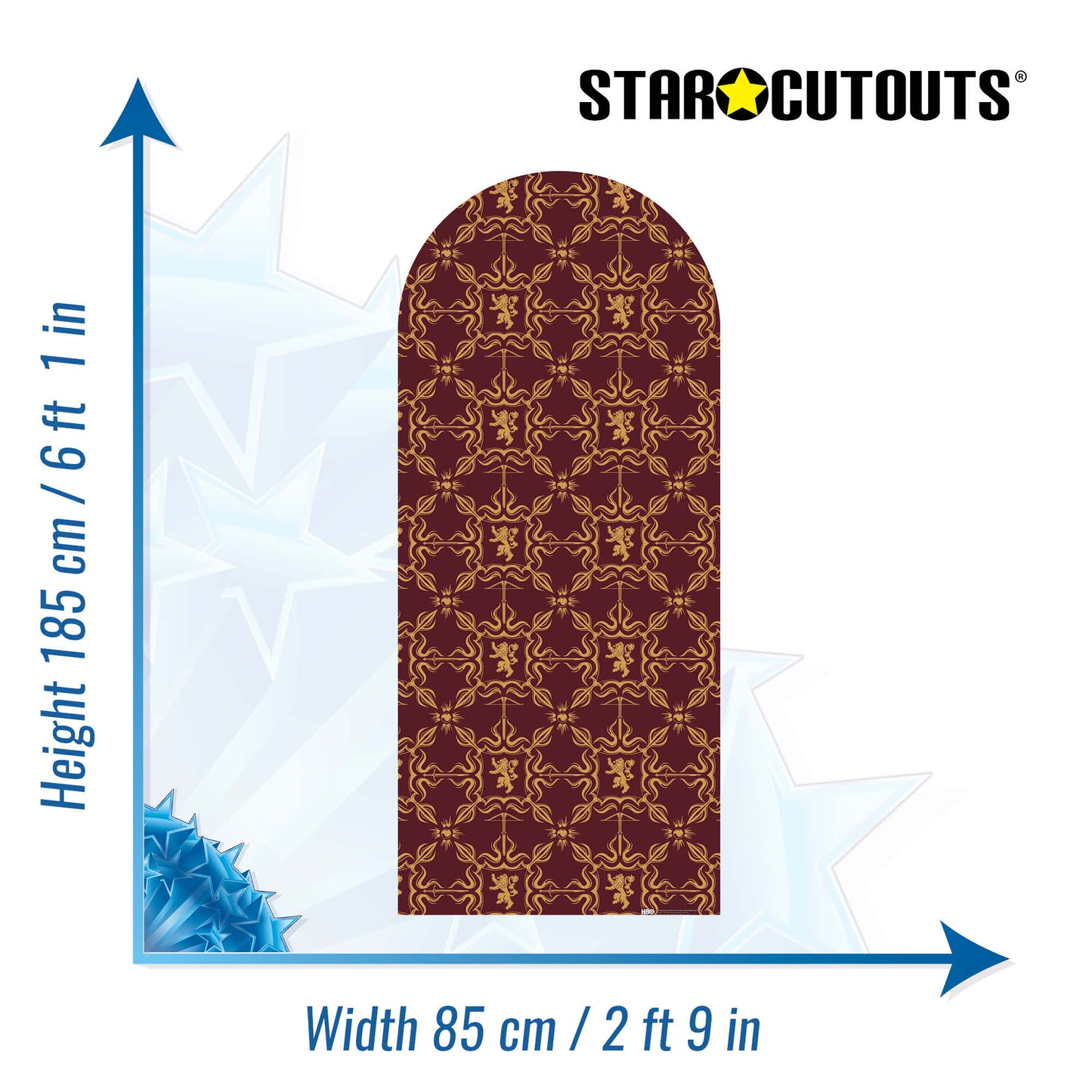 SC4539 Game of Thrones Lannister Pattern Backdrop Cardboard Cut Out Height 185cm
