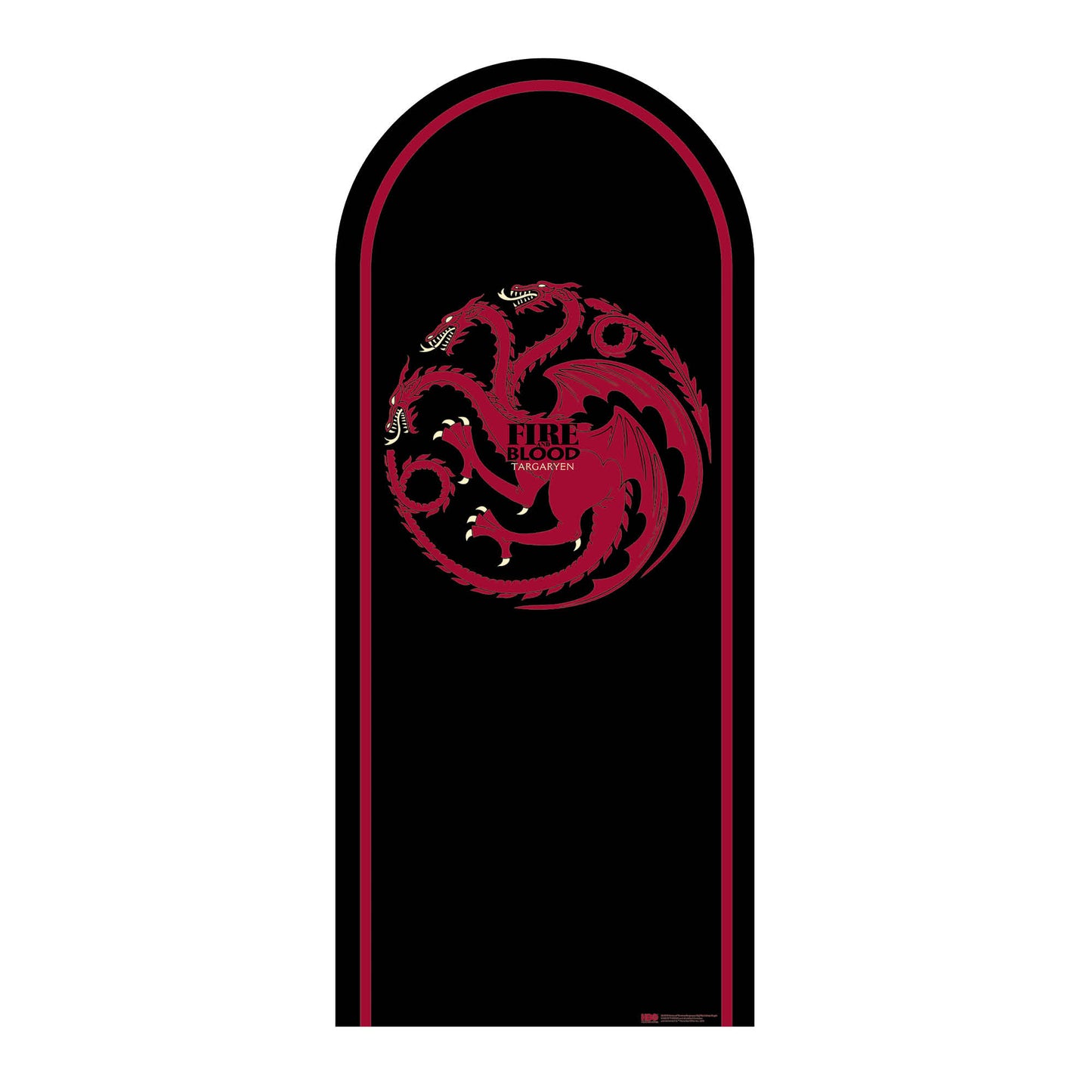 SC4540 Game of Thrones Targaryan Motif Sigil Backdrop Cardboard Cut Out Height 185cm