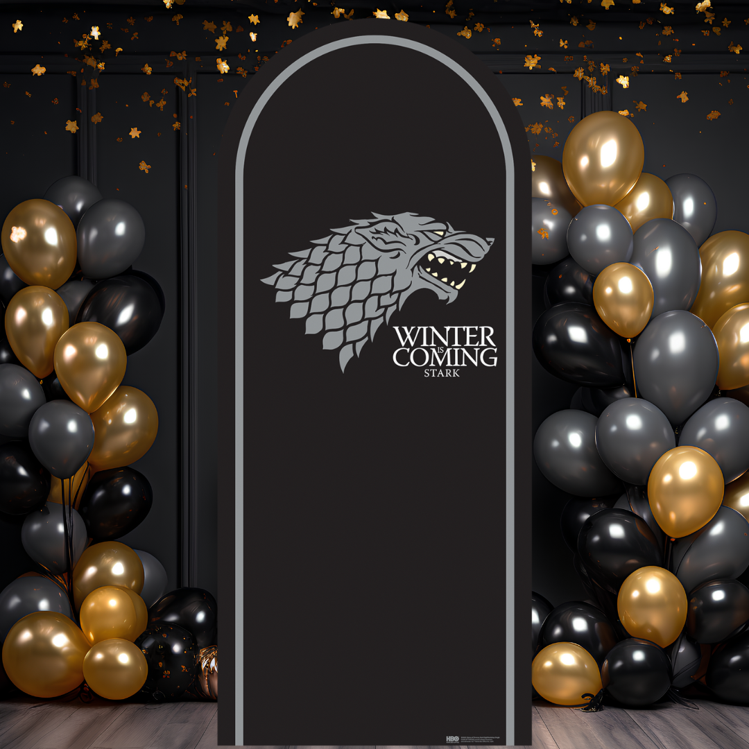 SC4541 Game of Thrones Stark Motif Sigil Backdrop Cardboard Cut Out Height 185cm