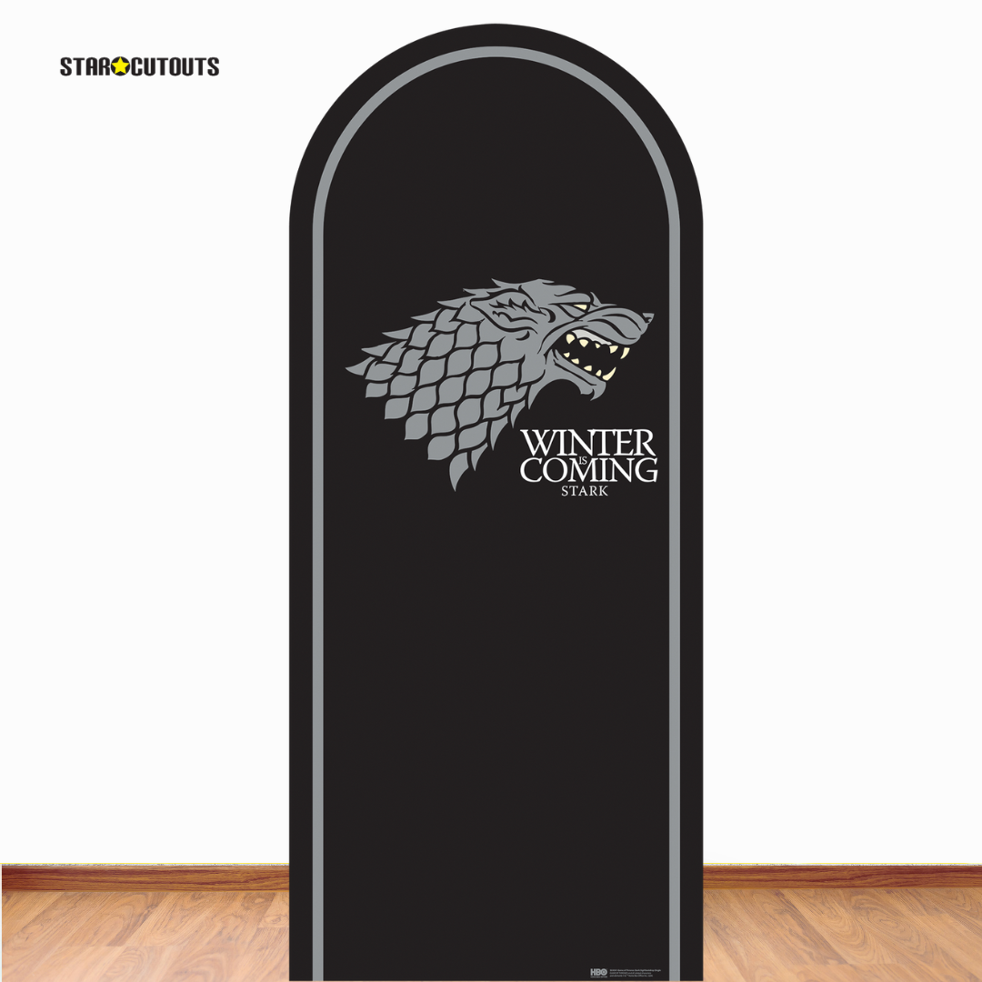 SC4541 Game of Thrones Stark Motif Sigil Backdrop Cardboard Cut Out Height 185cm