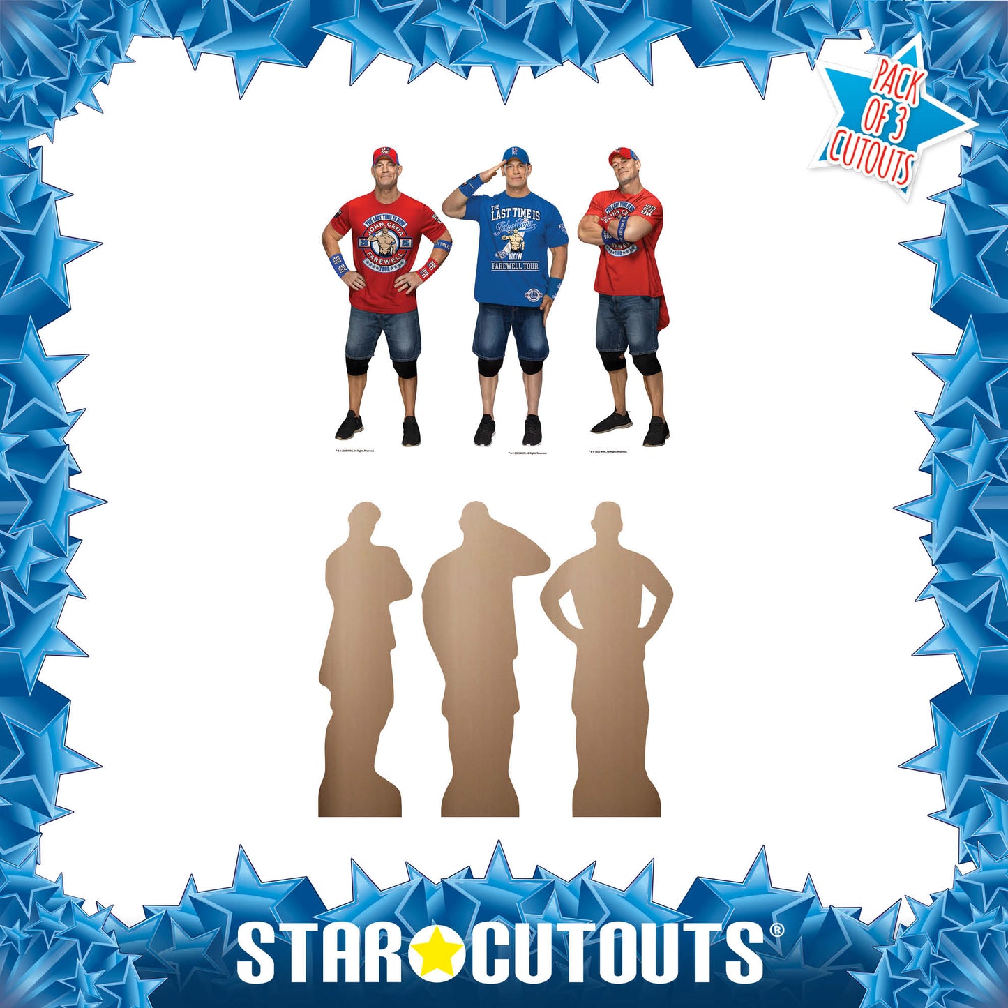 SC4575 John Cena Three Shelf Top Cardboard Cutouts Height 31cm