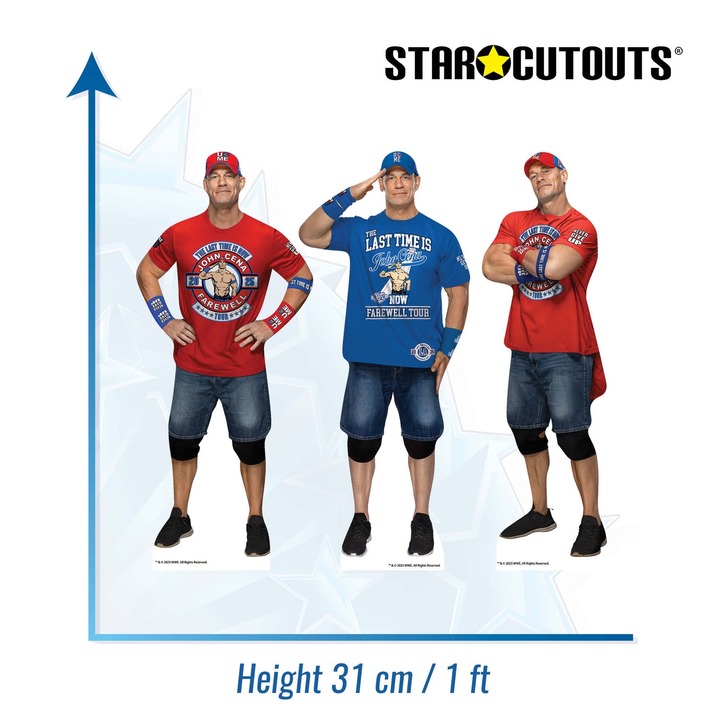 SC4575 John Cena Three Shelf Top Cardboard Cutouts Height 31cm