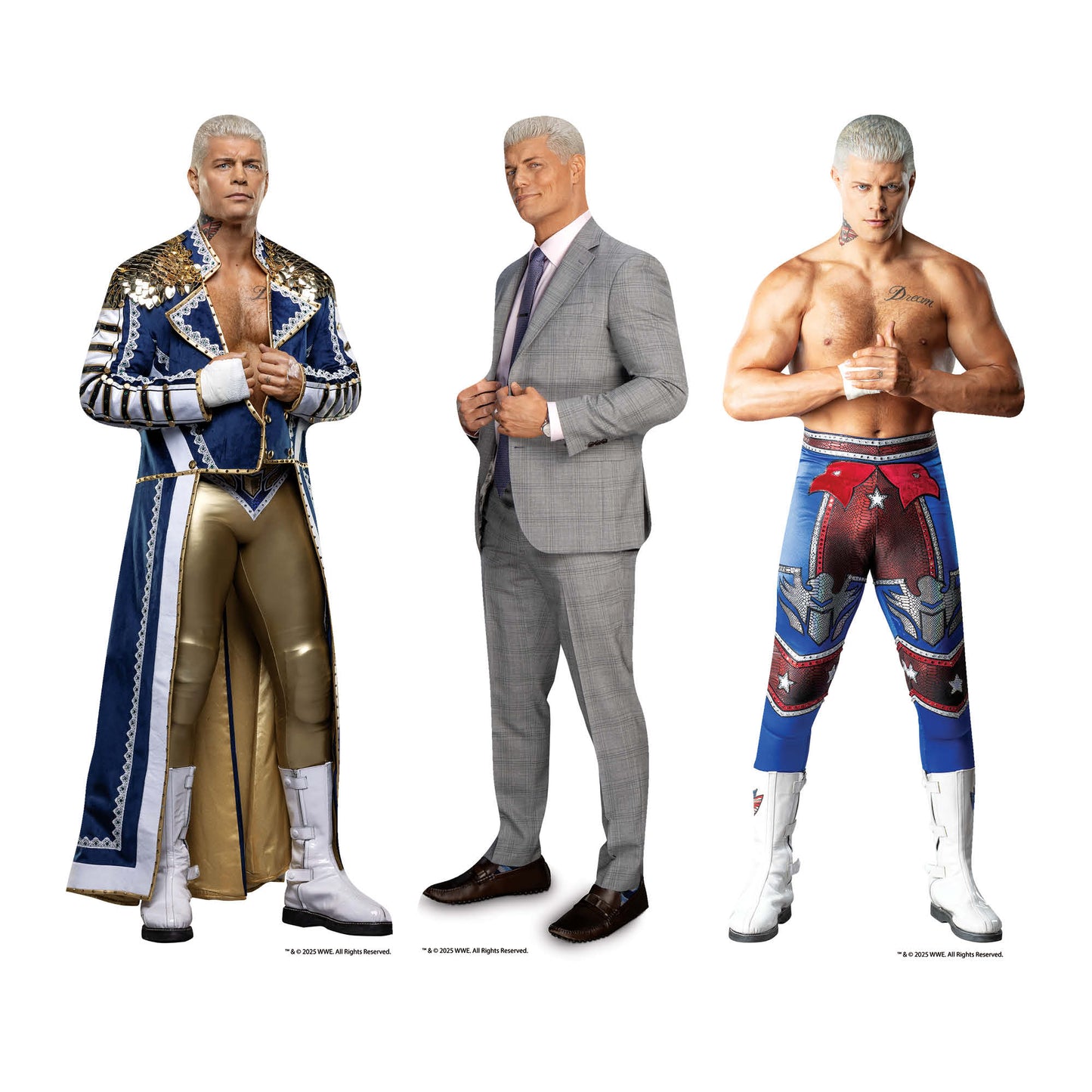 SC4578 Cody Rhodes Three Shelf Top Cardboard Cutouts Height 31cm