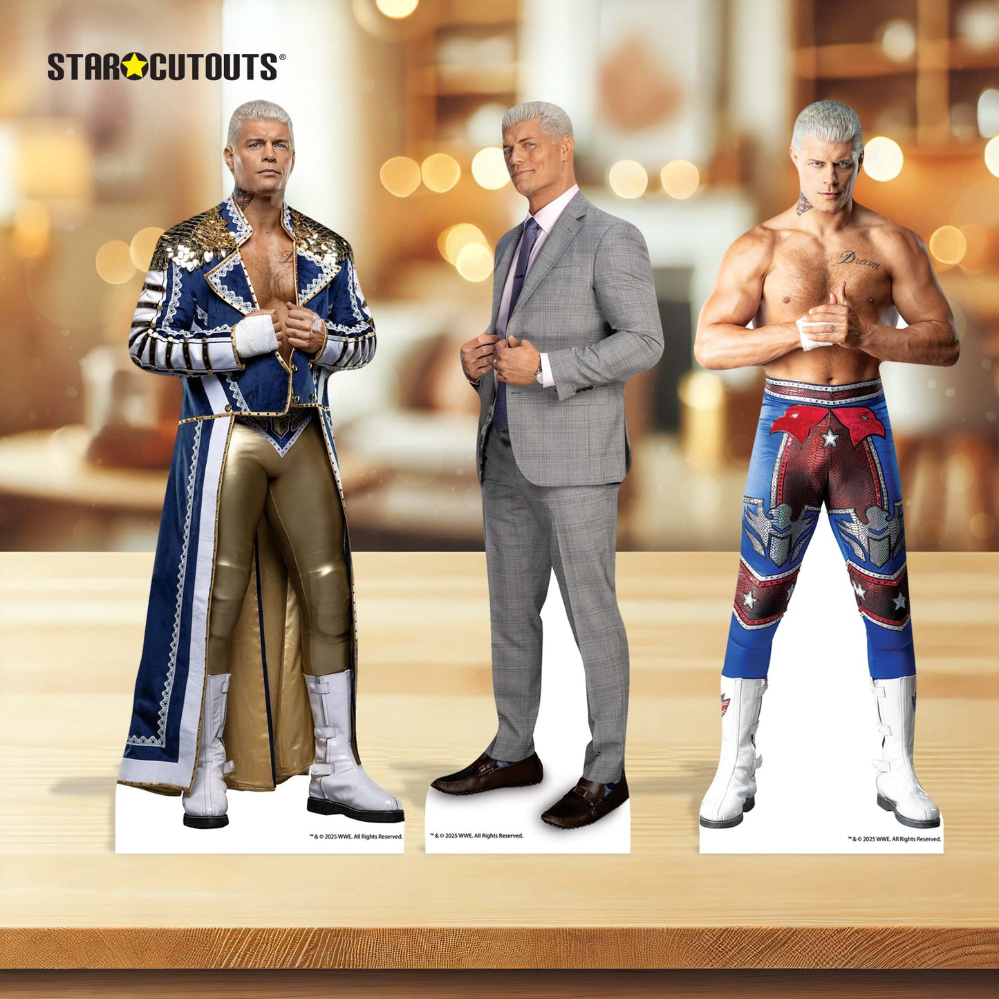 SC4578 Cody Rhodes Three Shelf Top Cardboard Cutouts Height 31cm