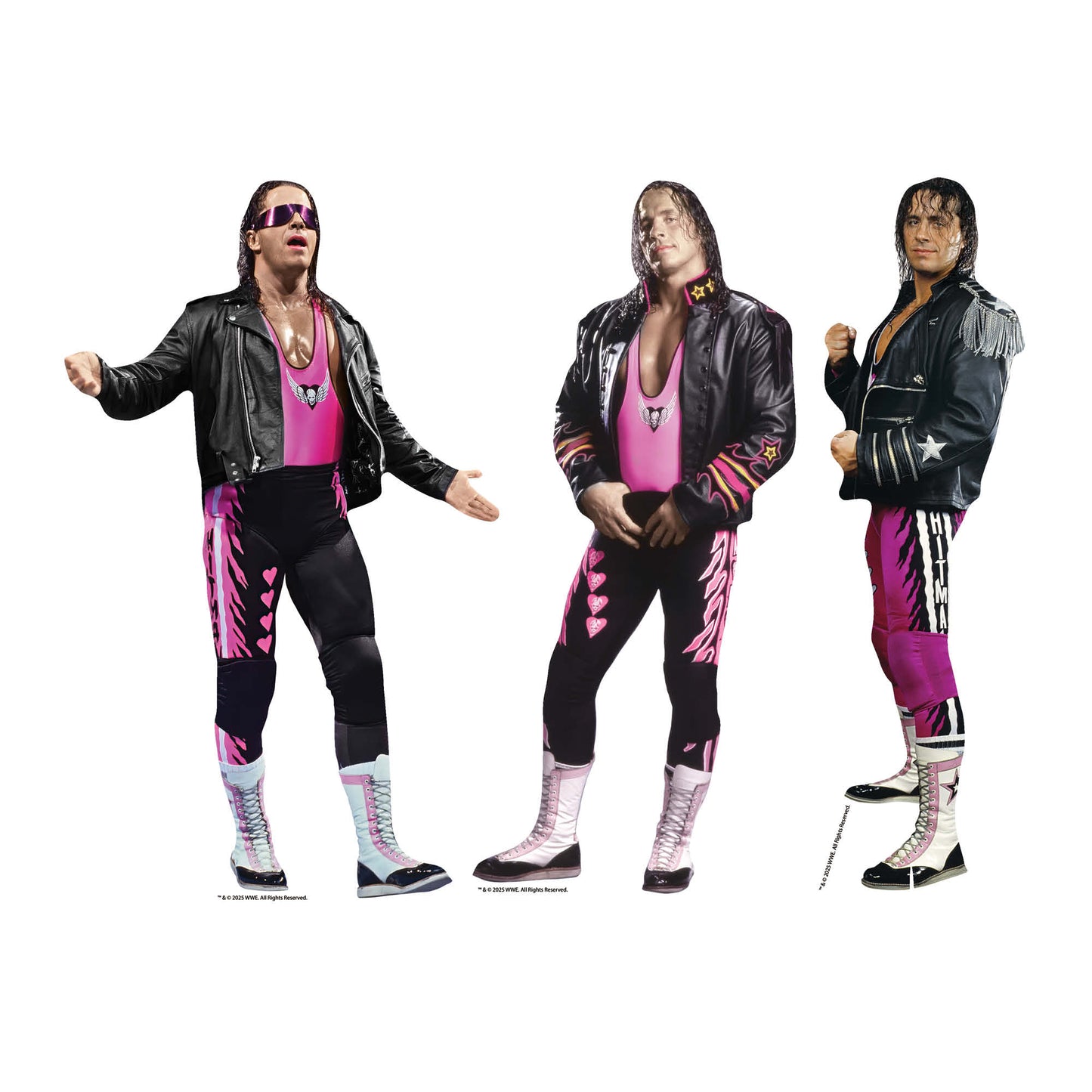SC4586 WWE Bret Hart Three Shelf Top Cardboard Cut Outs Height 31cm