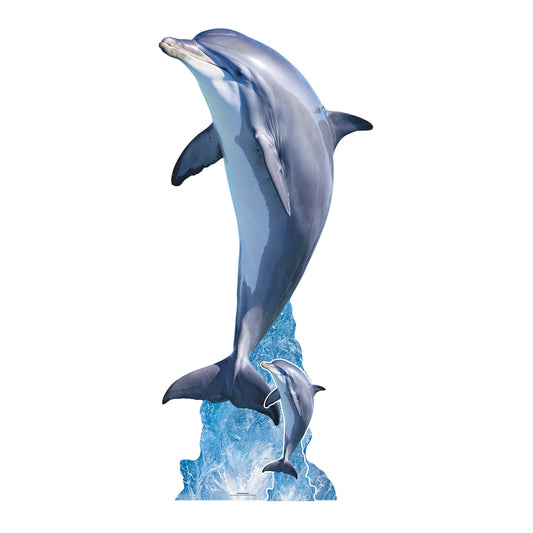 SC4634 Dolphin Leaping From Sea Cardboard Cut Out Height 195cm
