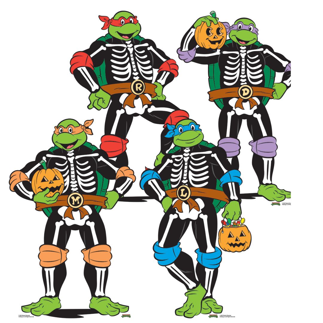 SC4639 TMNT Halloween Star Mini Multi Pack Teenage Mutant Ninja Turtles Cardboard Cutouts Height 64cm