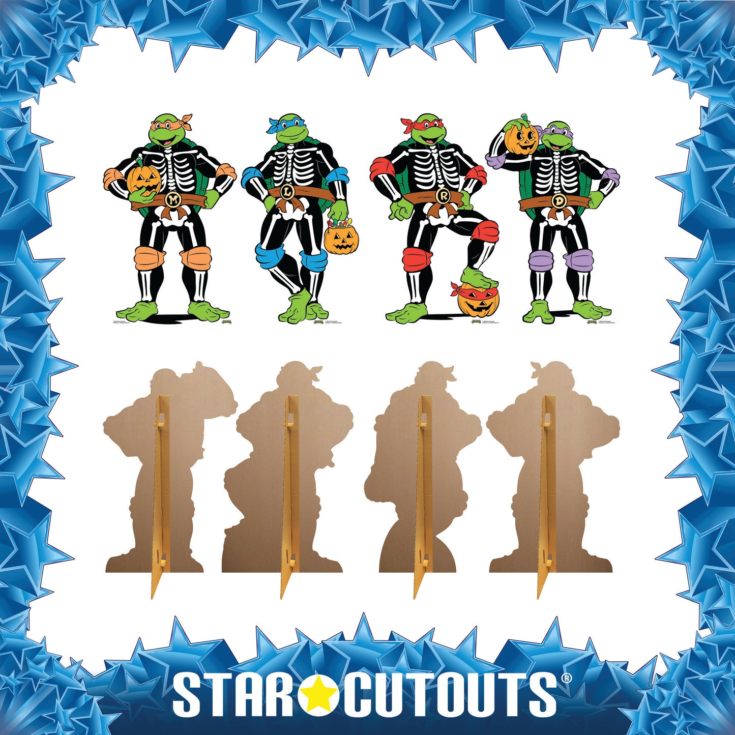 SC4639 TMNT Halloween Star Mini Multi Pack Teenage Mutant Ninja Turtles Cardboard Cutouts Height 64cm