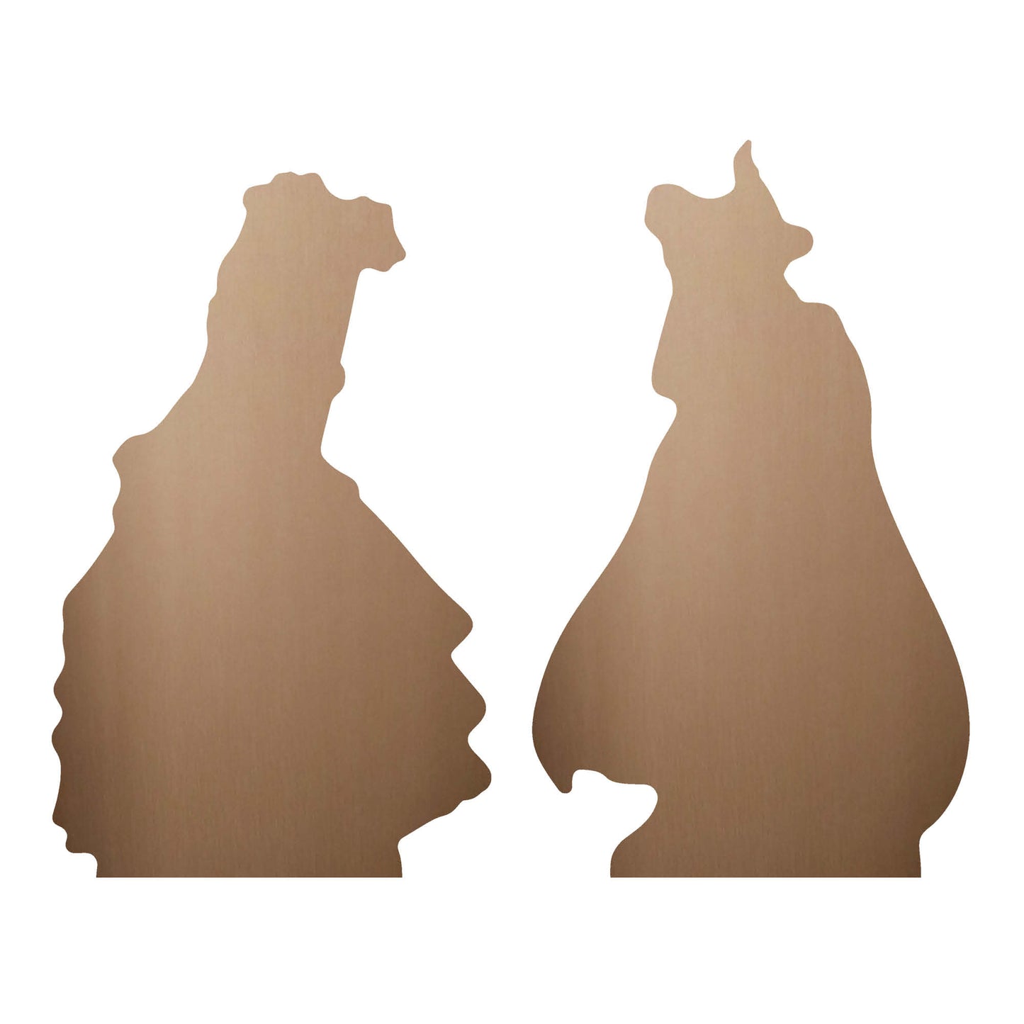 SC4642 Wicked Glinda and Elphaba Shelf Top Pack Two Cardboard Cut Outs Height 31cm