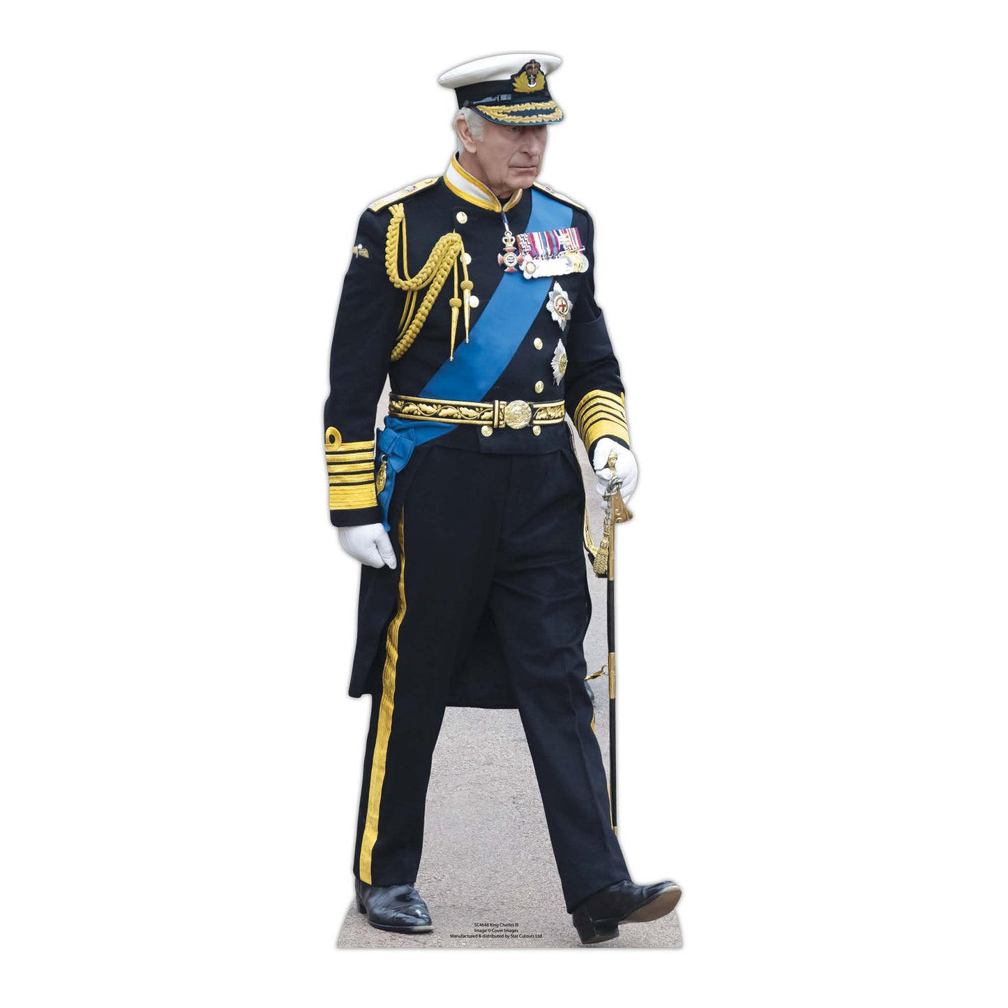 SC4648 King Charles Marching Star Mini Cardboard Cut Out Height 95cm