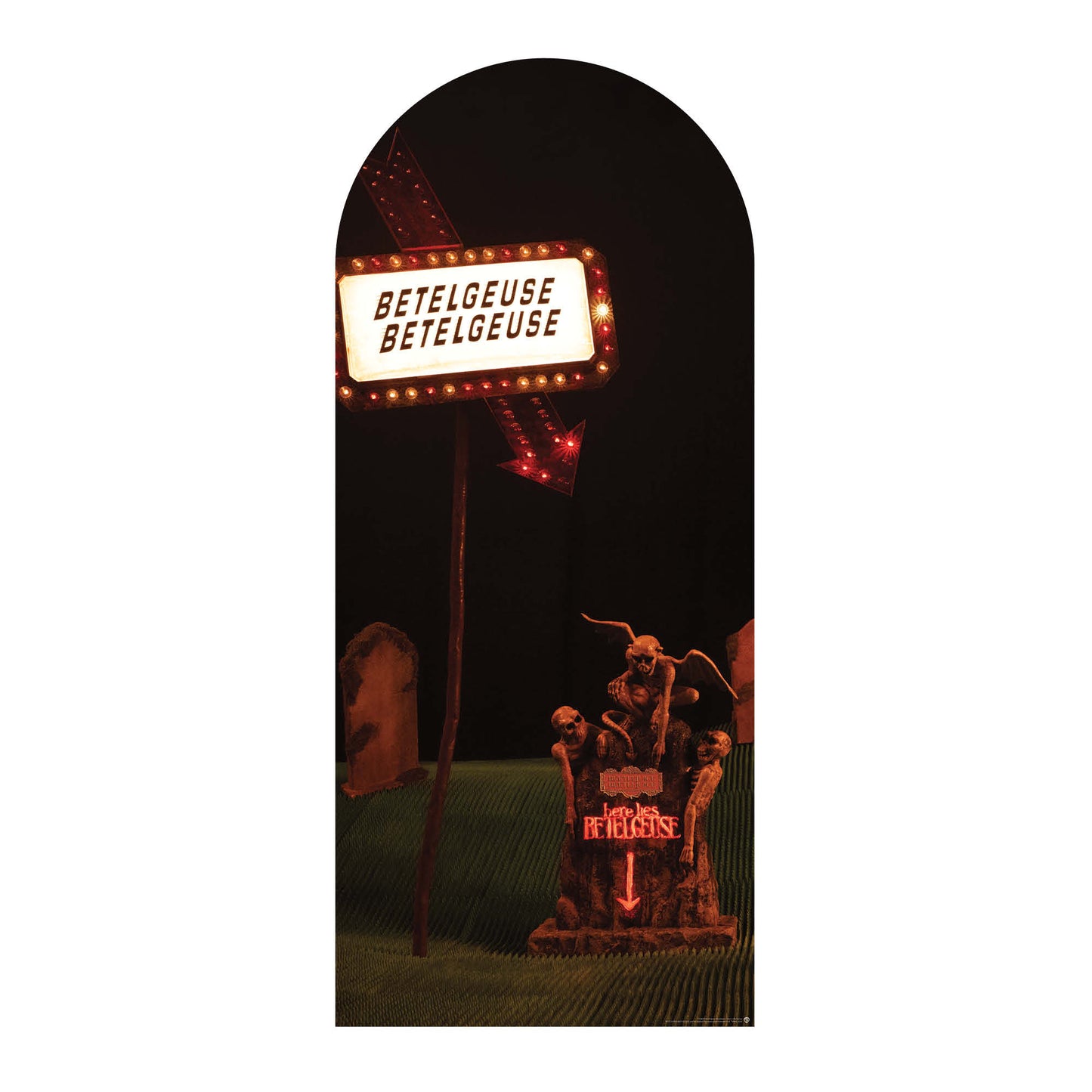 SC4650 Beetlejuice Here Is Backdrop Single Cardboard Cut Out Height 185cm