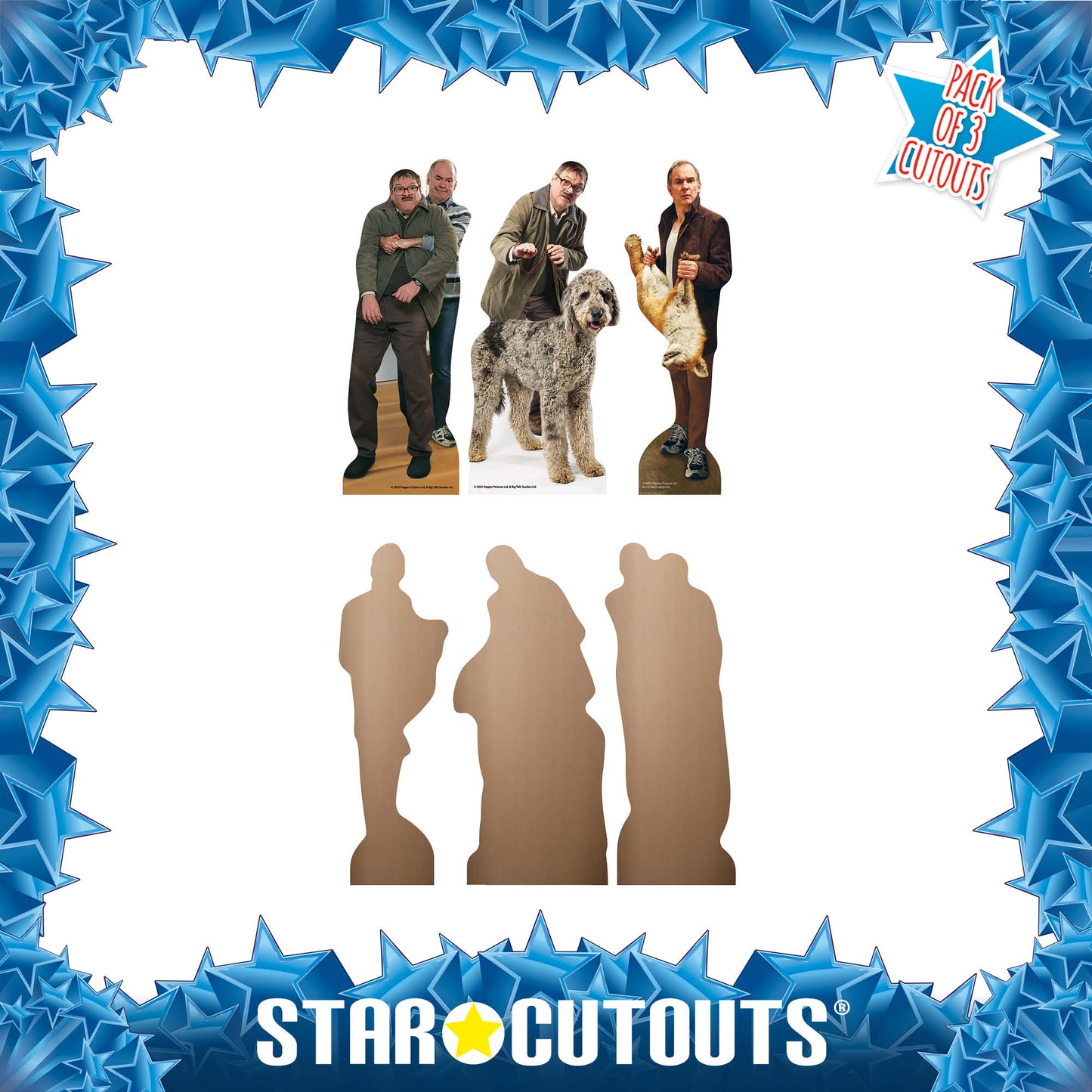 SC4652 Jim Martin Dad  Fox Friday Night Dinner Three Shelf Top Pack Cardboard Cut Out Height 31cm