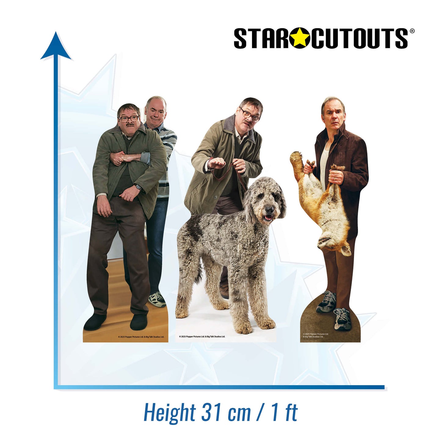 SC4652 Jim Martin Dad  Fox Friday Night Dinner Three Shelf Top Pack Cardboard Cut Out Height 31cm