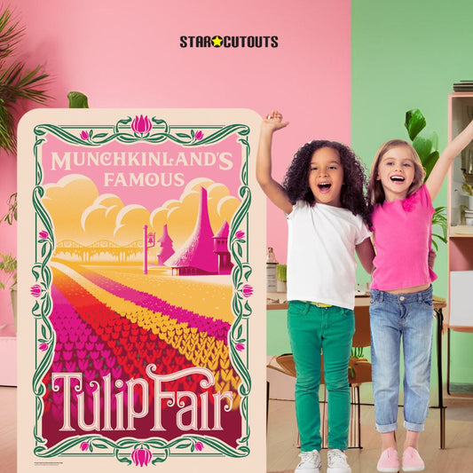 SC4655 Wicked Munchkinland Tulip Fair Backdrop Single Cardboard Cut Out Height 133cm
