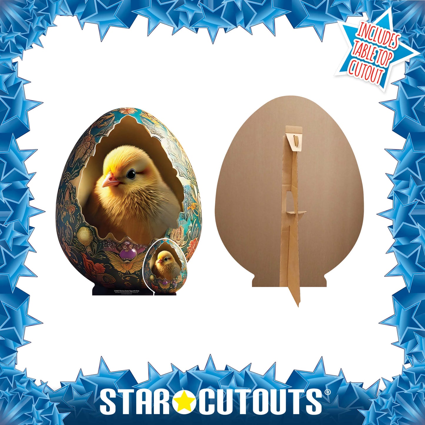 SC4687 Glorious Easter Egg with Chick Star Mini Cardboard Cut Out Height 91cm