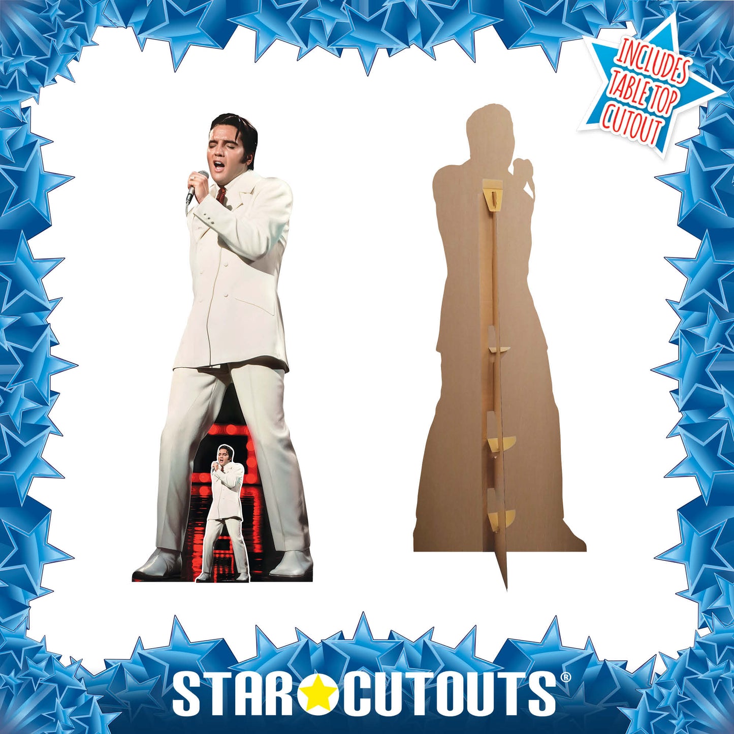 SC4715 ELVIS 68 Special White Suit If I Can Dream Cardboard Cut Out Height 182cm
