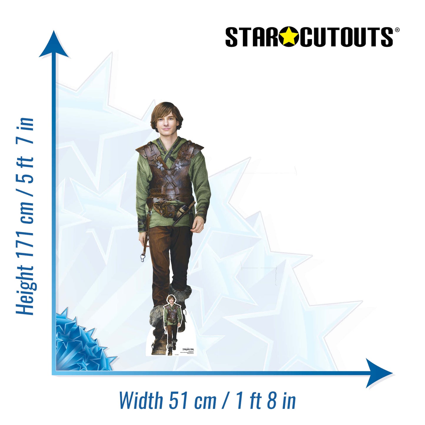 SC4720 Hiccup Viking Live Action Mason Thames How To Train Your Dragon Live Action Cardboard Cut Out Height 171cm