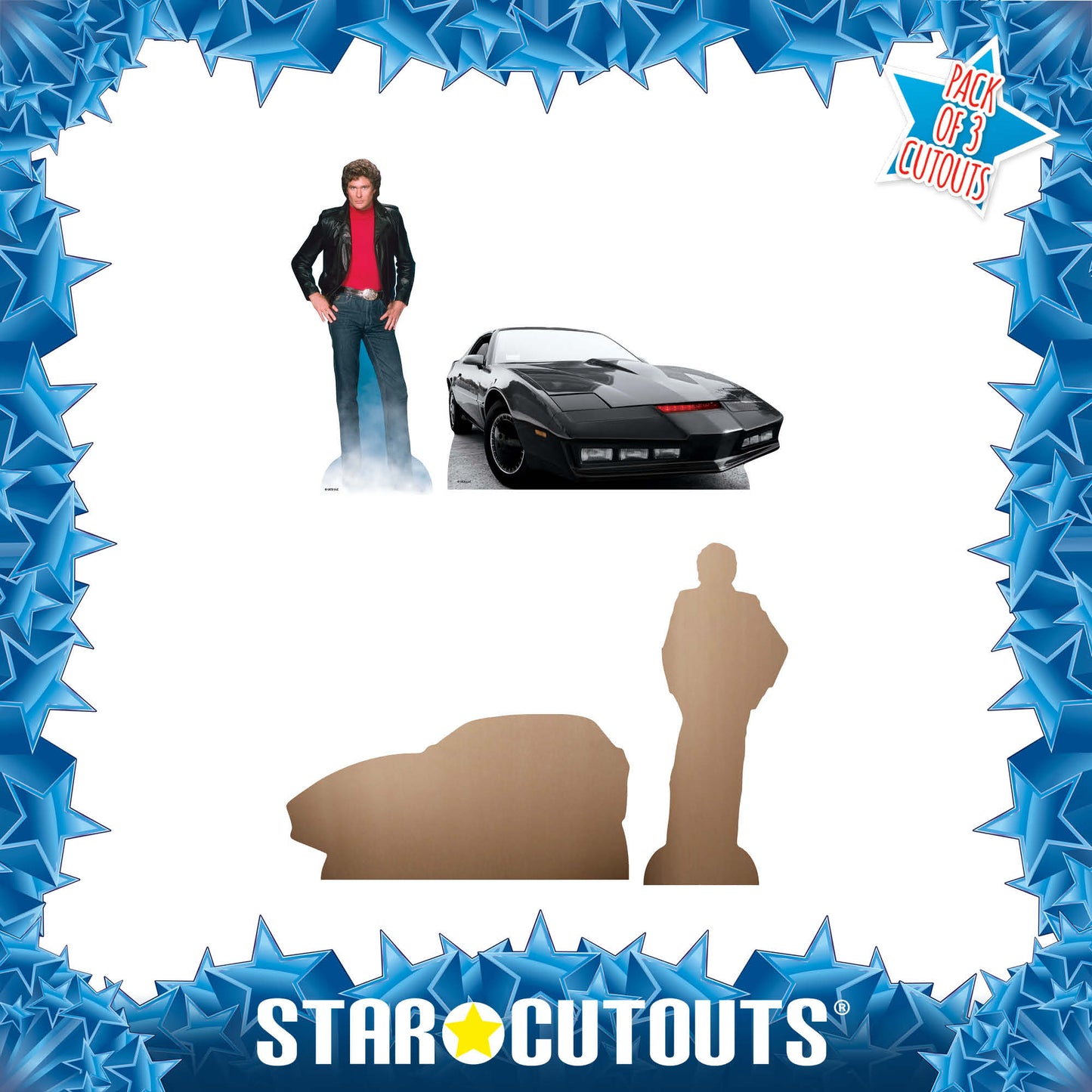 SC4726 Knight Rider and KITT Shelf Top Pack Cardboard Cut Out Height 30cm