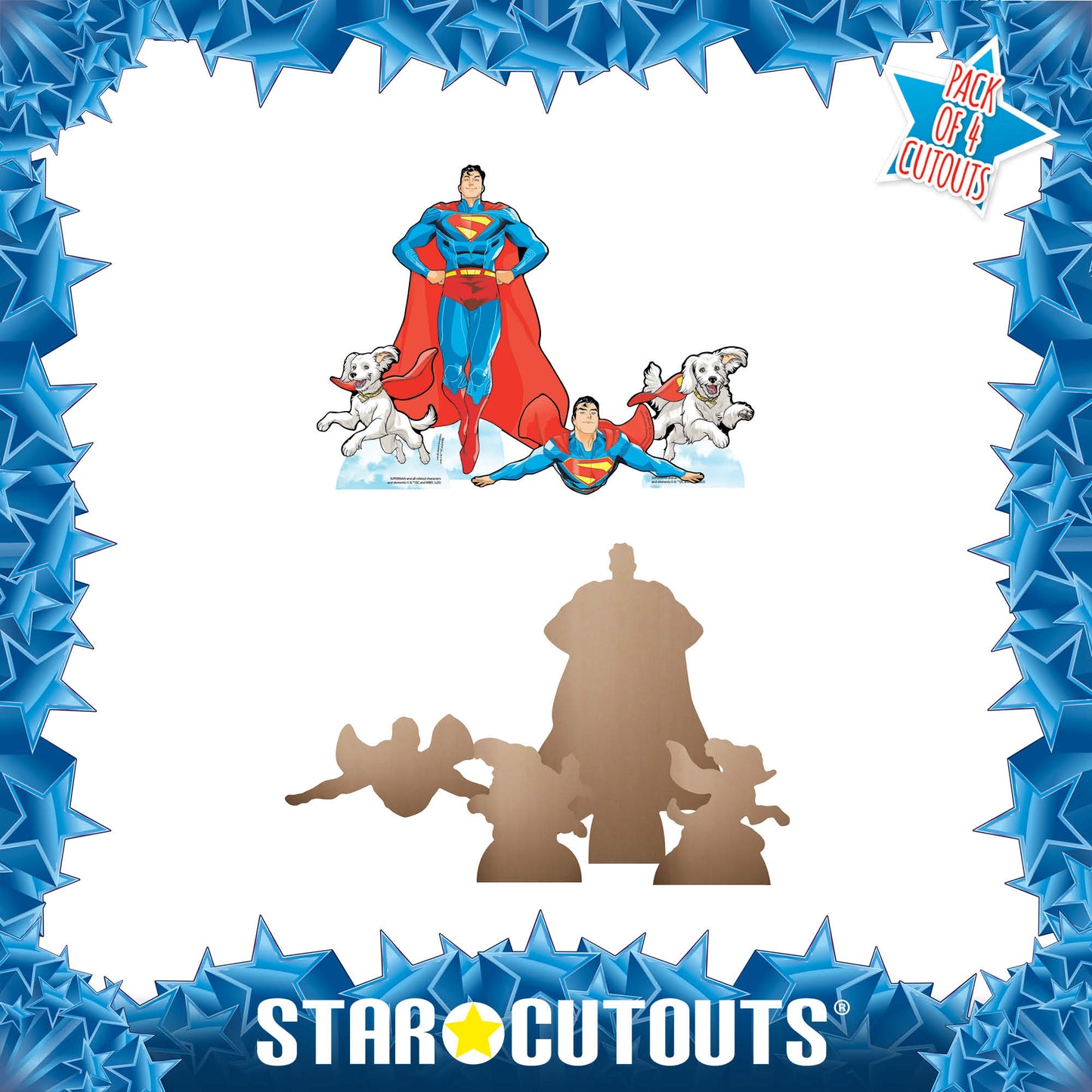 SC4747 Superman Cartoon Four Shelf Top Pack Height 30cm
