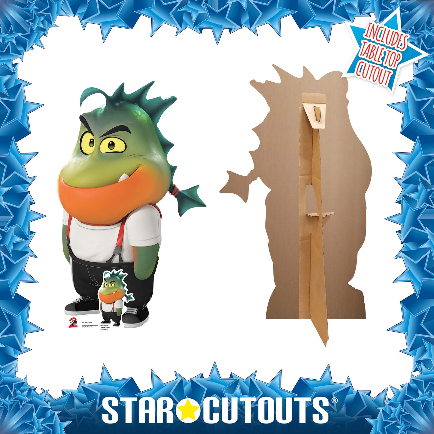 SC4754 Mr. Piranha The Bad Guys 2 Cardboard Cut Out Height 83cm