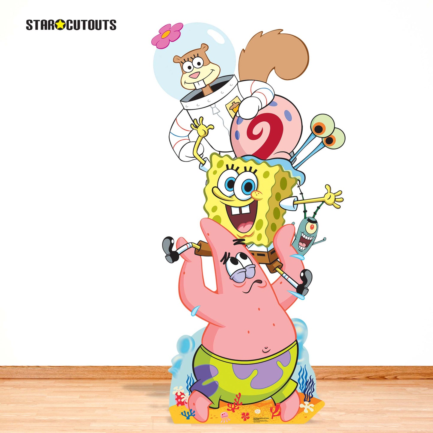 SC4758 SpongeBob and Friends Group Stack Cardboard Cutout Height 185cm