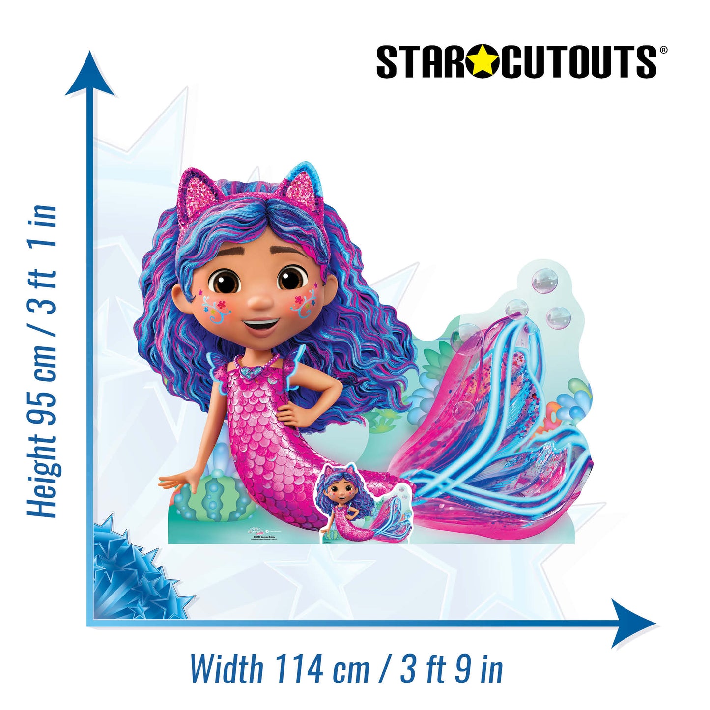 SC4769 Mermaid Gabby from Gabby's Dollhouse Movie Cardboard Cutout Height 95cm
