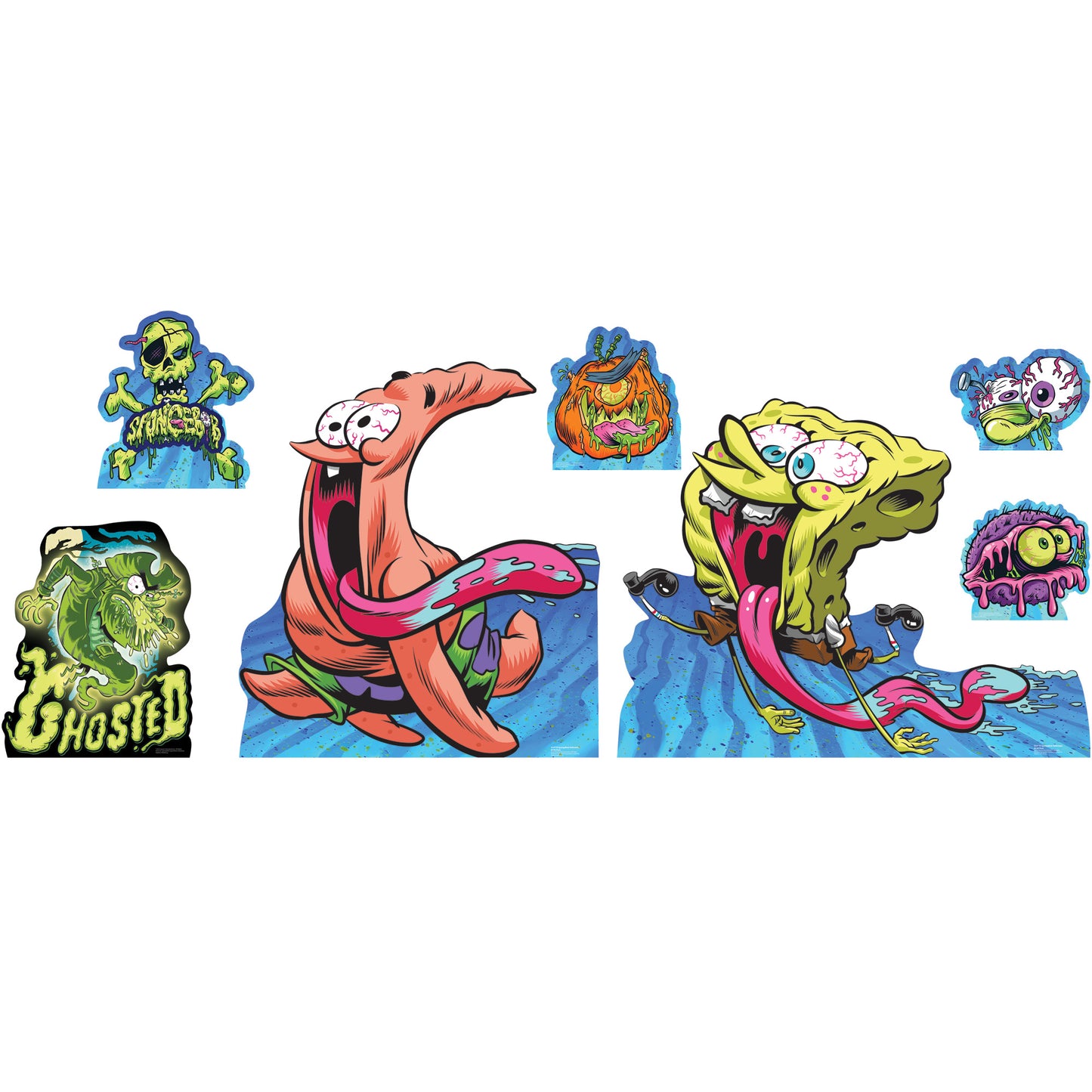 SC4770 SpongeBob Halloween Multi Pack Cardboard Cutouts Height 63cm