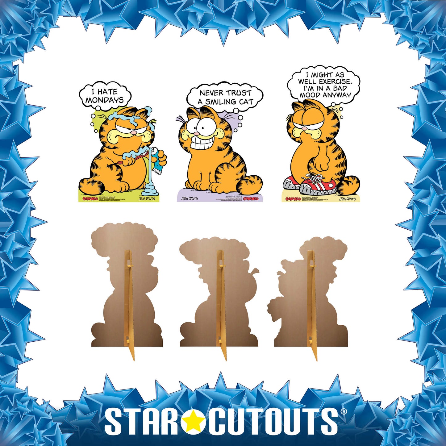 SC4775 Garfield 80s I Hate Mondays Star Mini Pack (Multi-Function) - Cardboard Cutout Height 64cm