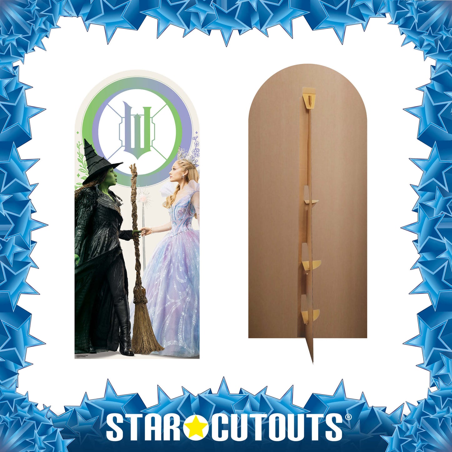 SC4786 Wicked For Good - Glinda & Elphaba - W Backdrop Single Cardboard Cut Out Height 185cm