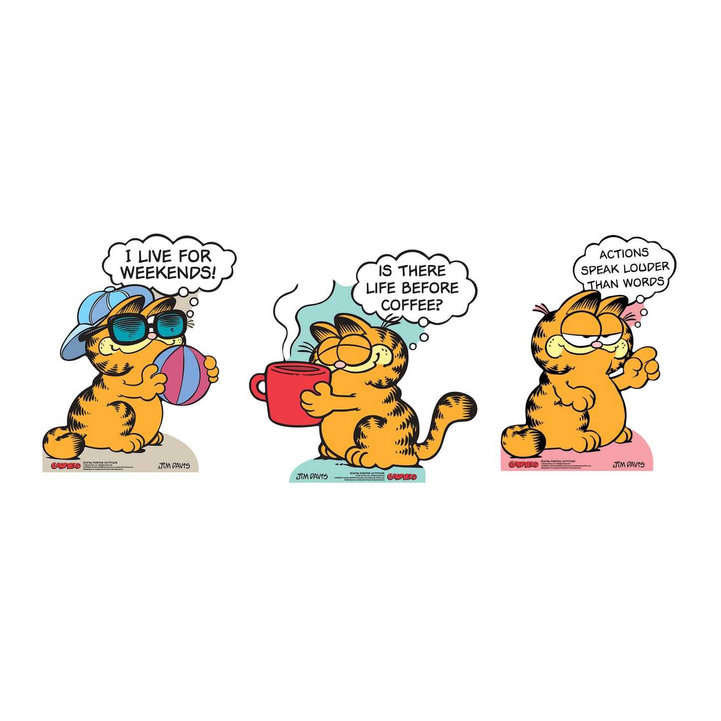 SC4796 Garfield 80s Positive Cattitude Star Mini Pack (Multi-Function) - Cardboard Cutout Height 58cm
