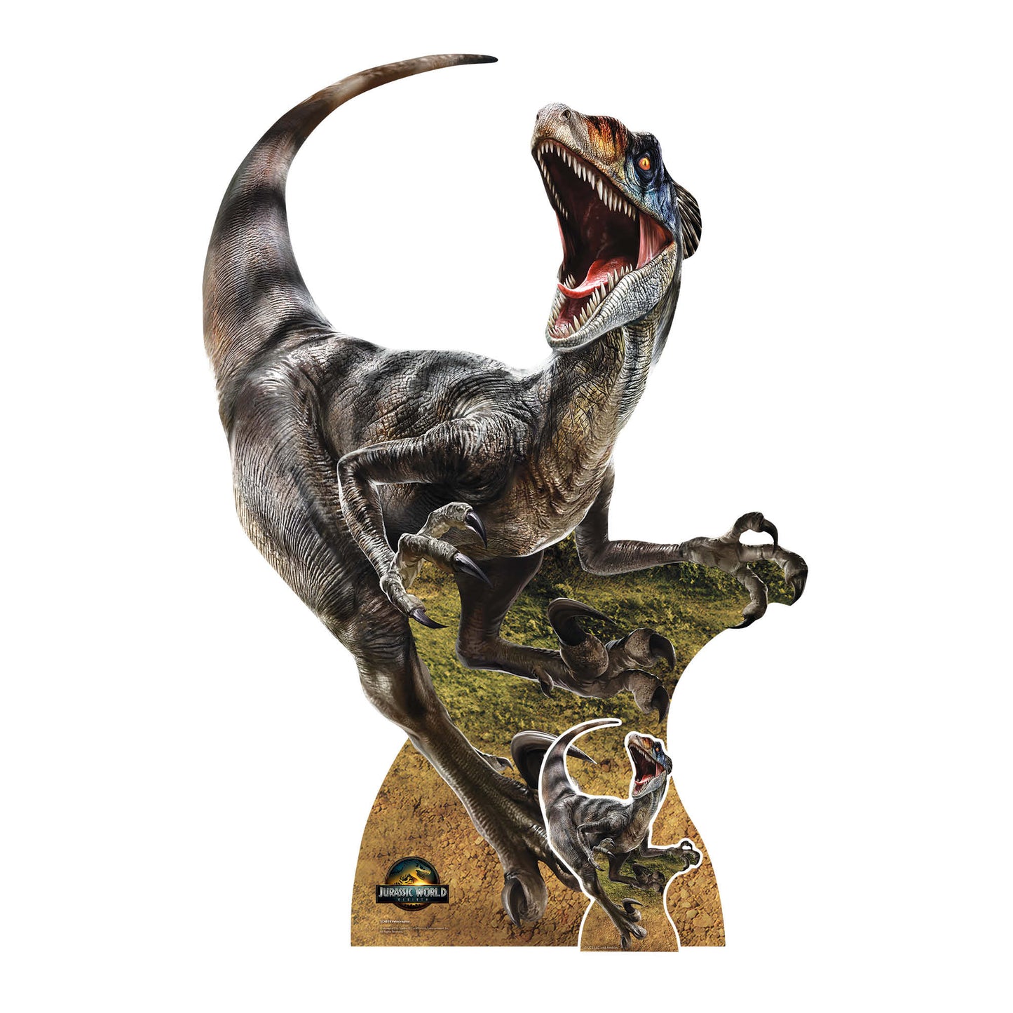 SC4859 Velociraptor Dinosaur Jurassic World Rebirth Cardboard Cut Out Height 144cm