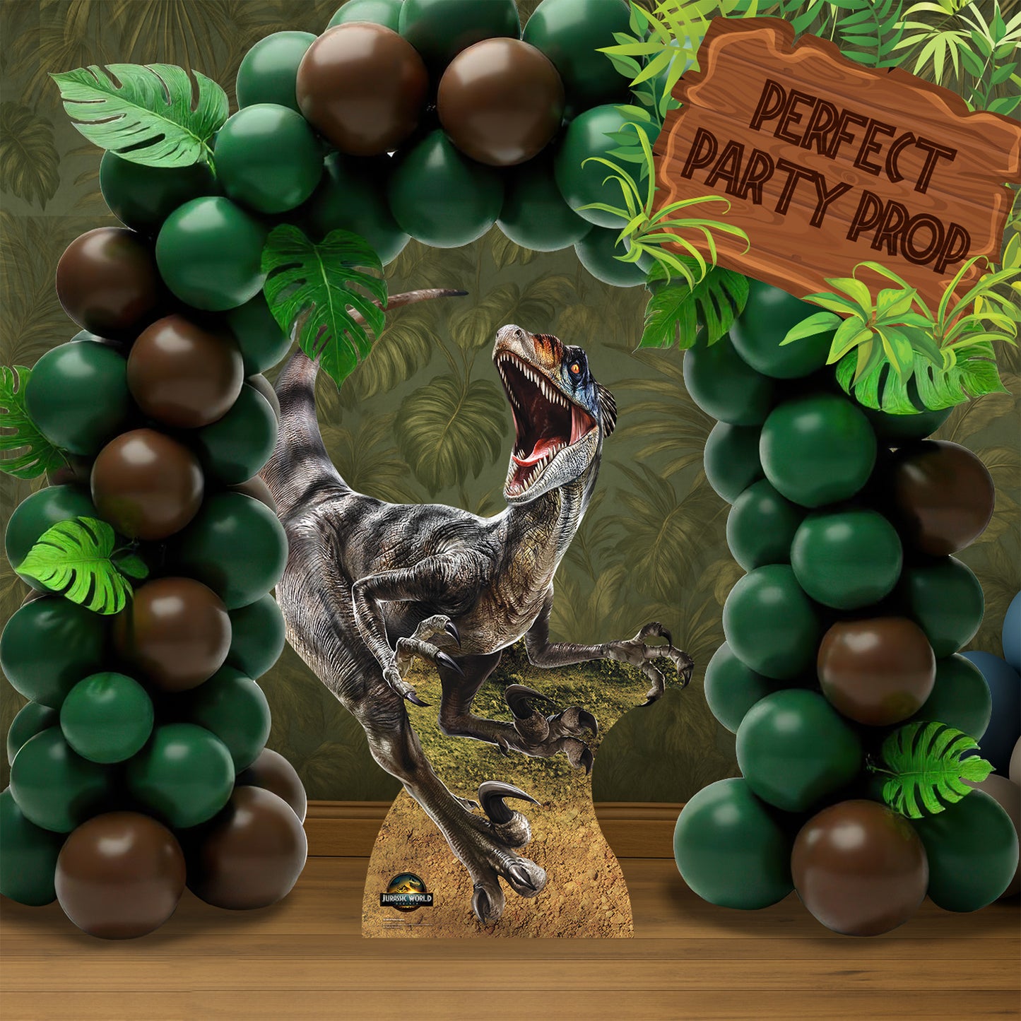 SC4859 Velociraptor Dinosaur Jurassic World Rebirth Cardboard Cut Out Height 144cm