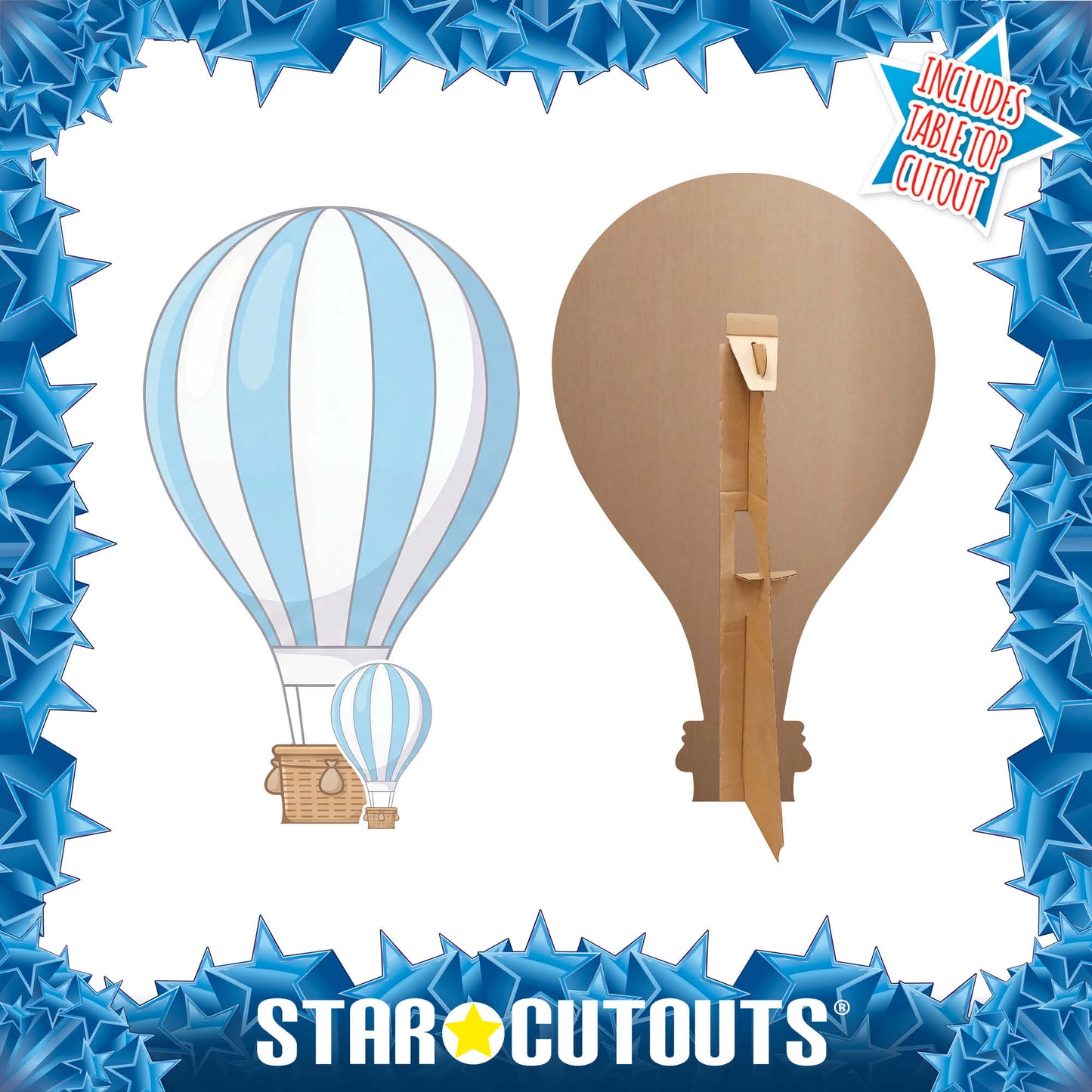 SC4863 Blue Hot Air Balloon Cardboard Cutout Height 92cm