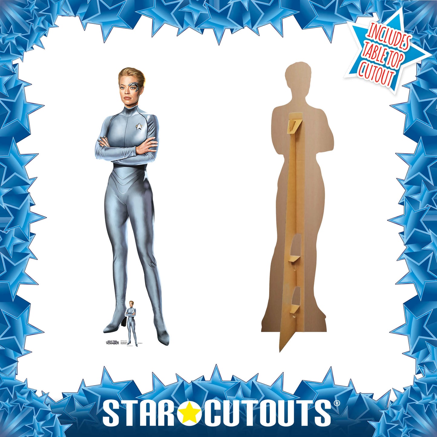 SC4877 Seven of Nine Borg Jeri Ryan Star Trek Voyager Cardboard Cut Out Height 178cm