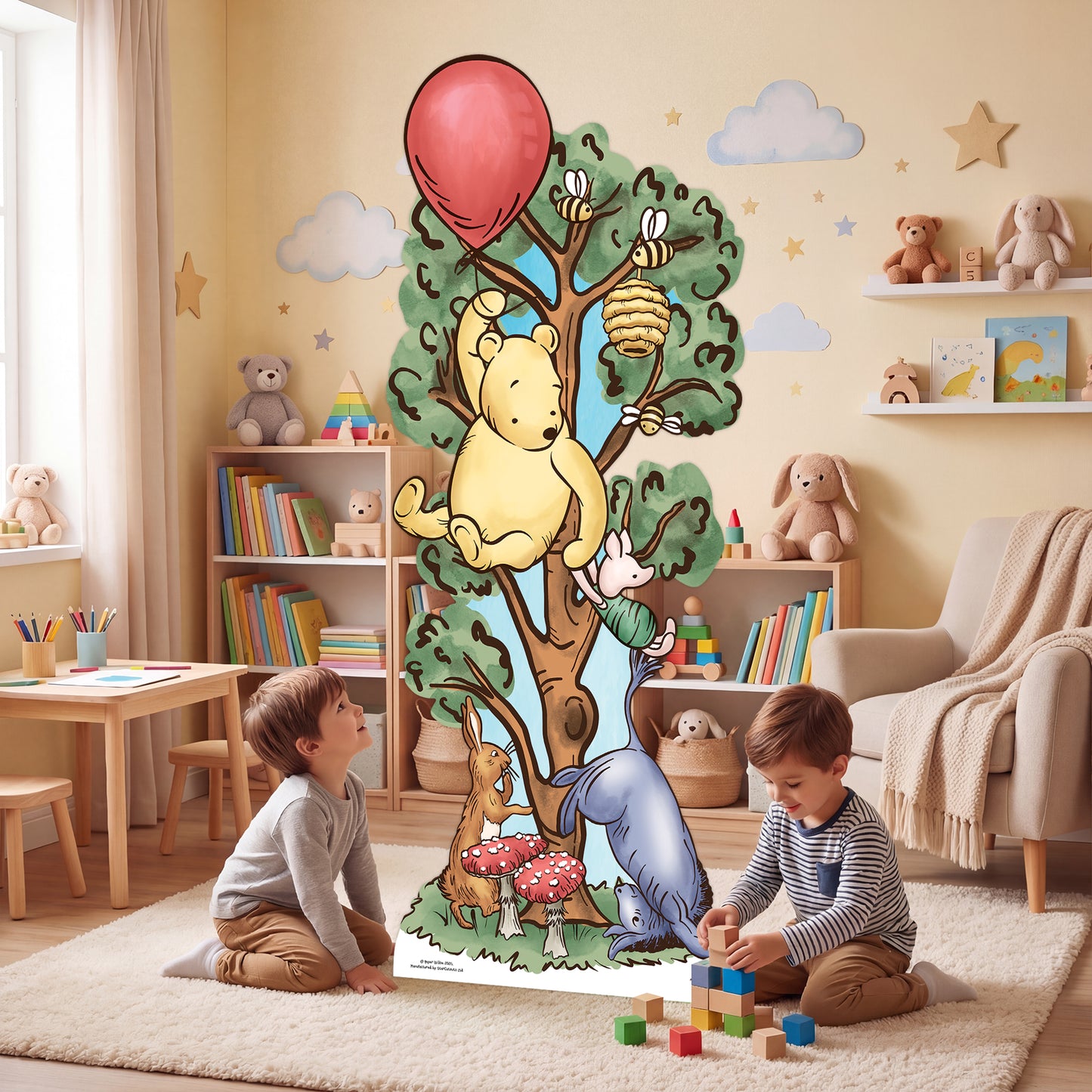 SC4897 Winnie in Tree with Donkey Cardboard Cutout Height 183cm