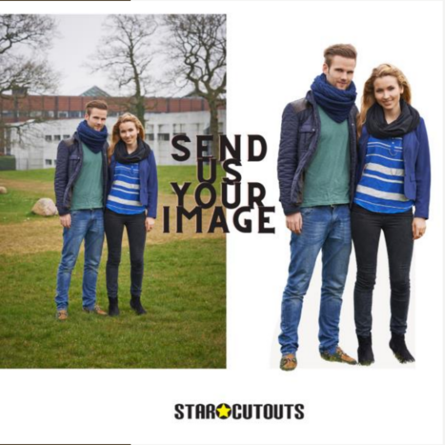 SCCUST1 Custom Cardboard Cut Out Standard Maximum Height 6ft 4in