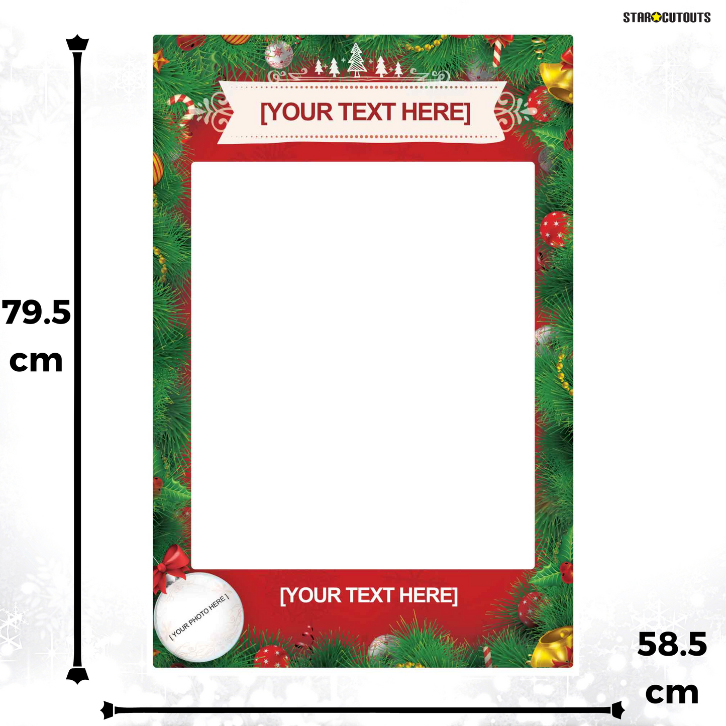 SF009 Selfie Frame Festive Christmas & Props Regular Size Height 79.5 cm