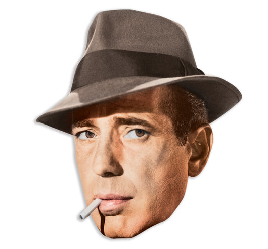 SMP247 Humphrey Bogart Hollywood & Music Six Pack Cardboard Face Masks With Tabs and Elastic